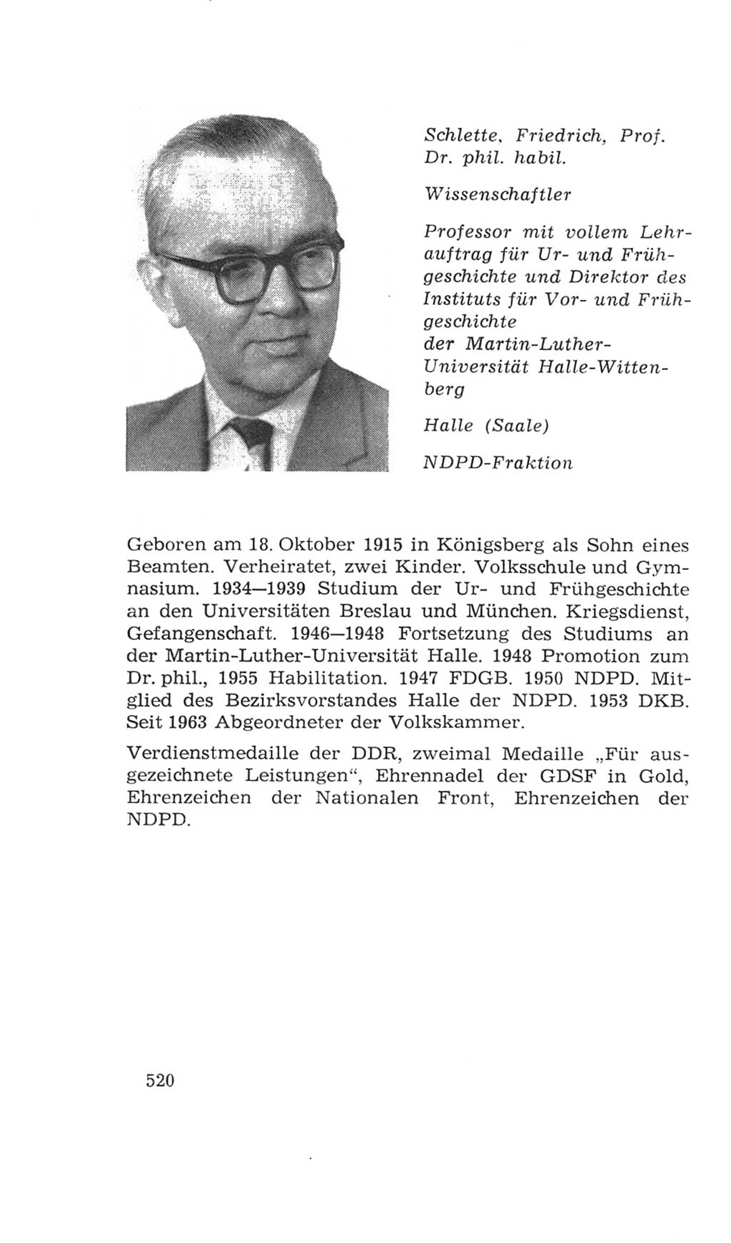 Volkskammer (VK) der Deutschen Demokratischen Republik (DDR), 4. Wahlperiode 1963-1967, Seite 520 (VK. DDR 4. WP. 1963-1967, S. 520)