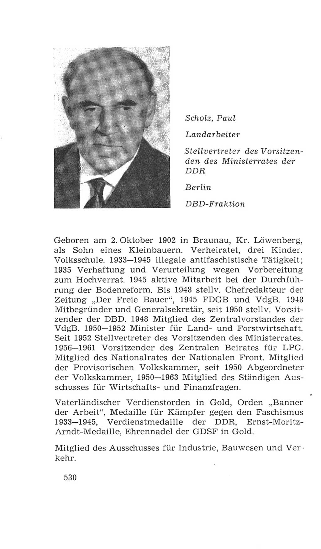 Volkskammer (VK) der Deutschen Demokratischen Republik (DDR), 4. Wahlperiode 1963-1967, Seite 530 (VK. DDR 4. WP. 1963-1967, S. 530)