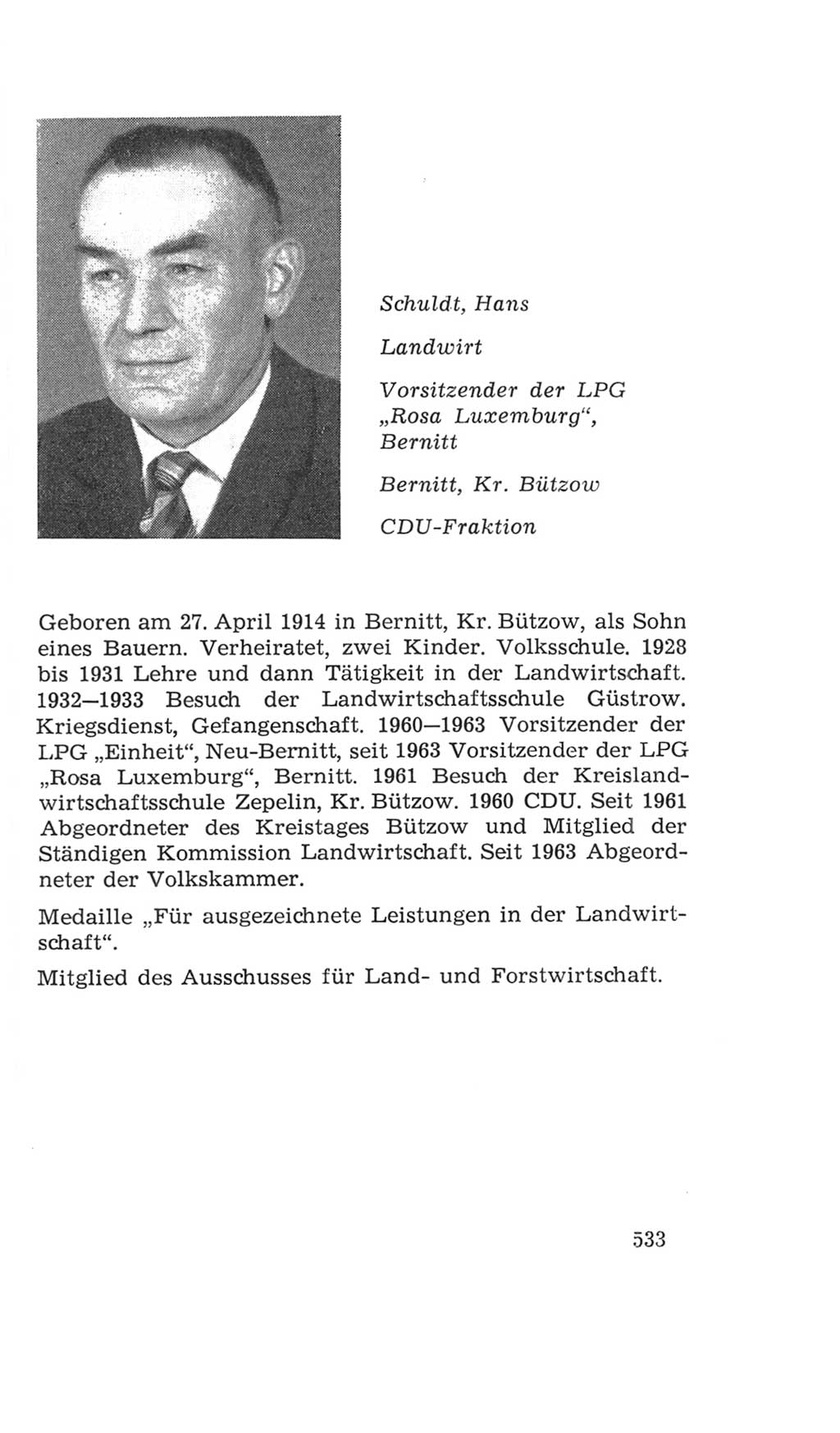 Volkskammer (VK) der Deutschen Demokratischen Republik (DDR), 4. Wahlperiode 1963-1967, Seite 533 (VK. DDR 4. WP. 1963-1967, S. 533)