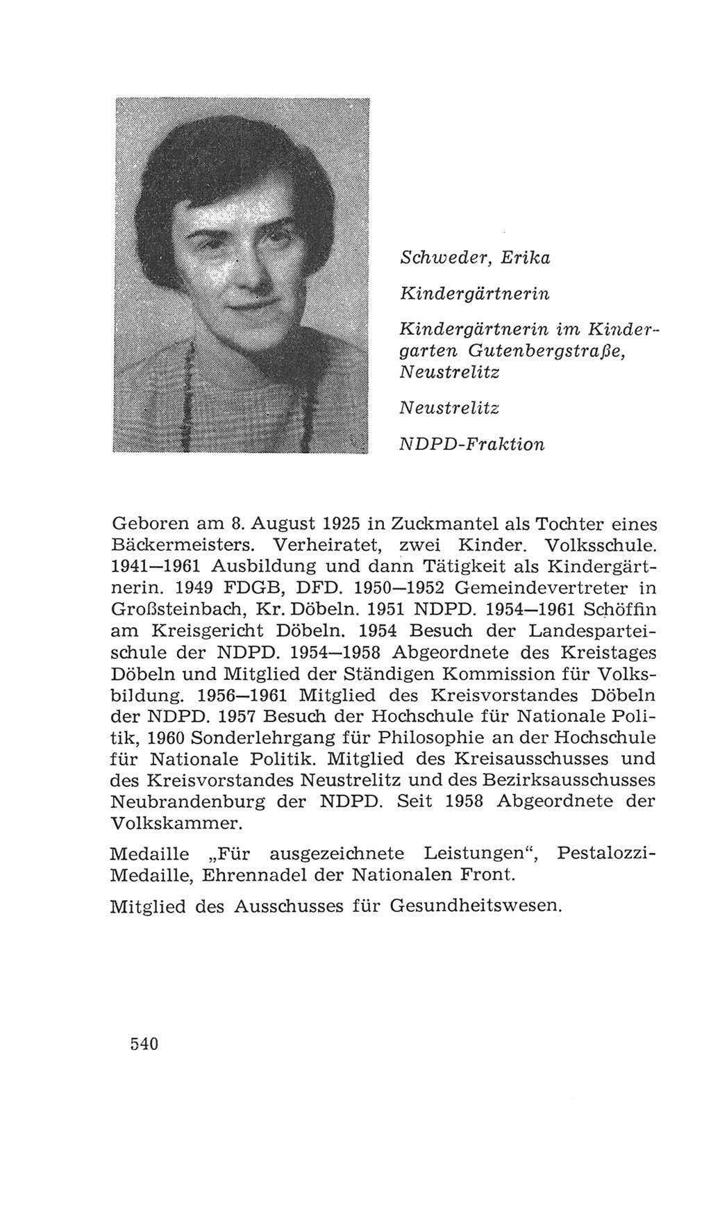 Volkskammer (VK) der Deutschen Demokratischen Republik (DDR), 4. Wahlperiode 1963-1967, Seite 540 (VK. DDR 4. WP. 1963-1967, S. 540)