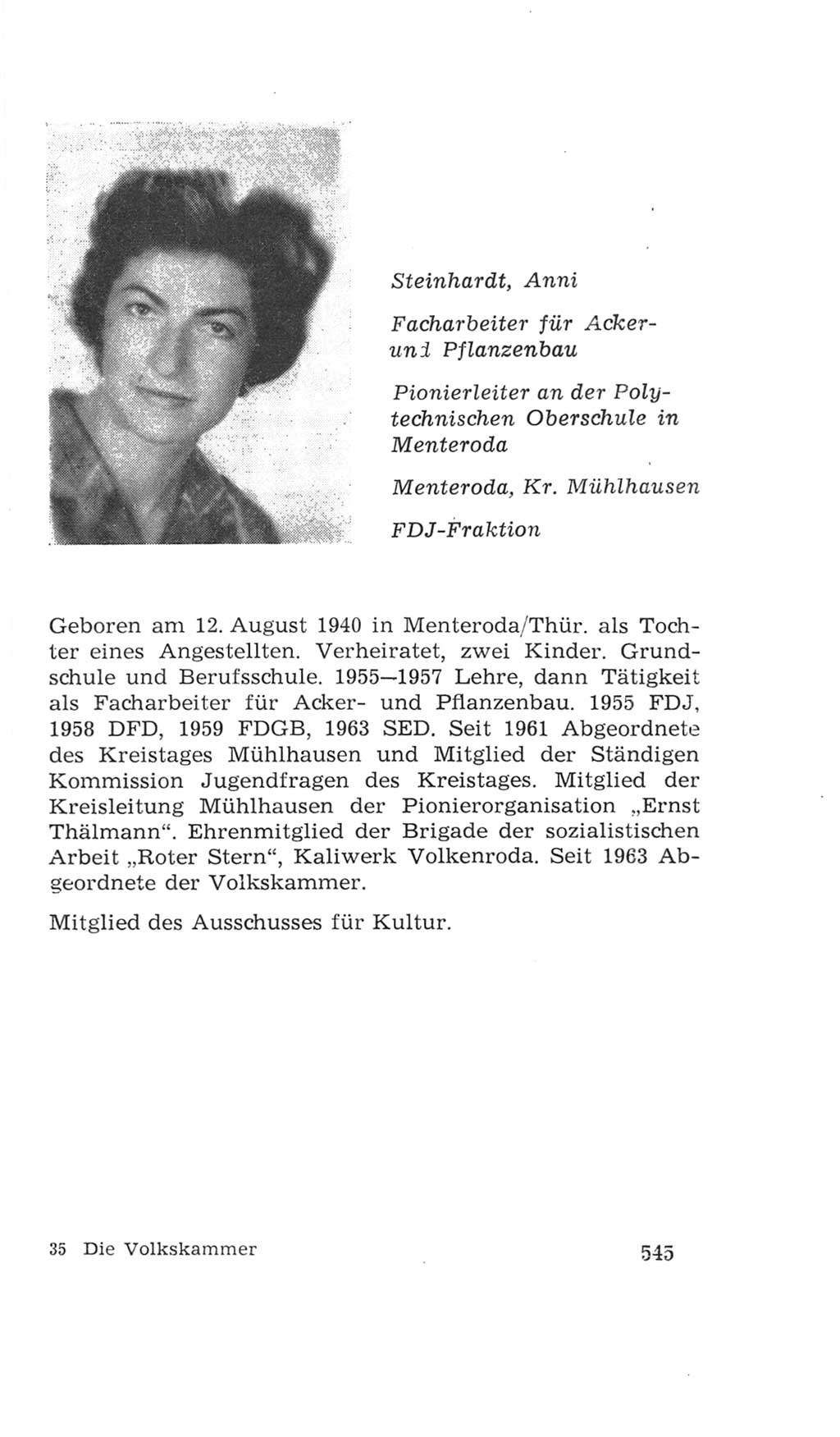 Volkskammer (VK) der Deutschen Demokratischen Republik (DDR), 4. Wahlperiode 1963-1967, Seite 545 (VK. DDR 4. WP. 1963-1967, S. 545)