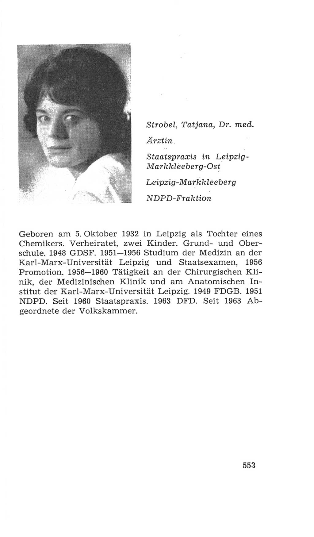 Volkskammer (VK) der Deutschen Demokratischen Republik (DDR), 4. Wahlperiode 1963-1967, Seite 553 (VK. DDR 4. WP. 1963-1967, S. 553)