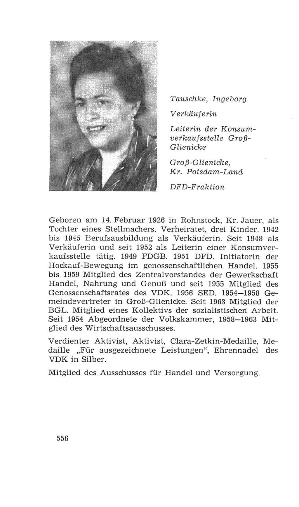 Volkskammer (VK) der Deutschen Demokratischen Republik (DDR), 4. Wahlperiode 1963-1967, Seite 556 (VK. DDR 4. WP. 1963-1967, S. 556)