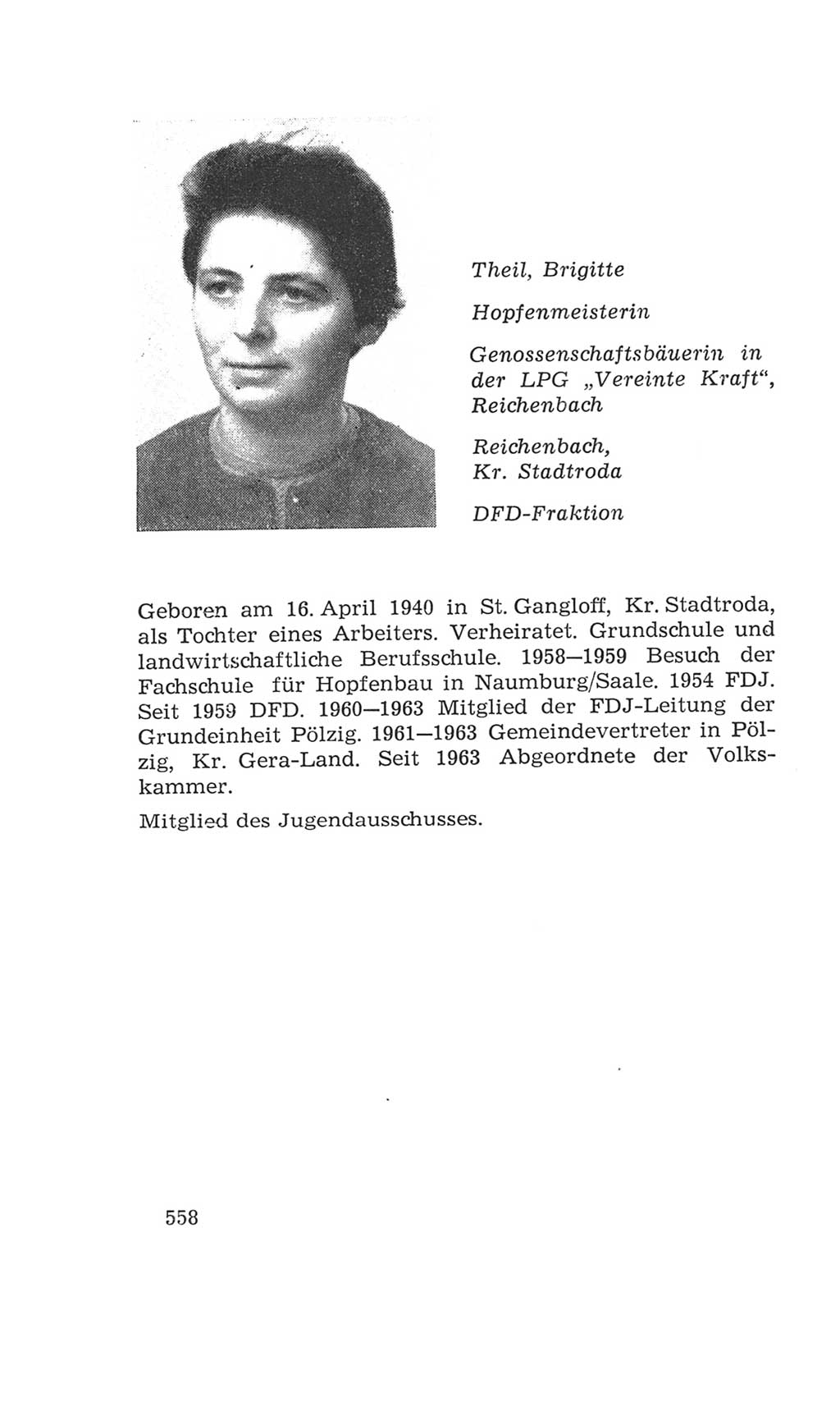 Volkskammer (VK) der Deutschen Demokratischen Republik (DDR), 4. Wahlperiode 1963-1967, Seite 558 (VK. DDR 4. WP. 1963-1967, S. 558)