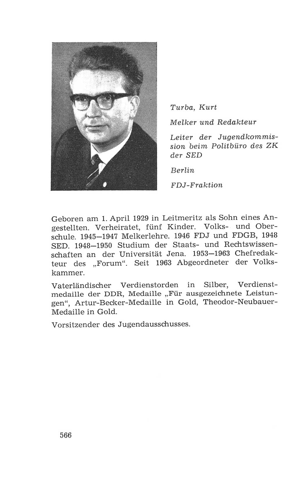 Volkskammer (VK) der Deutschen Demokratischen Republik (DDR), 4. Wahlperiode 1963-1967, Seite 566 (VK. DDR 4. WP. 1963-1967, S. 566)