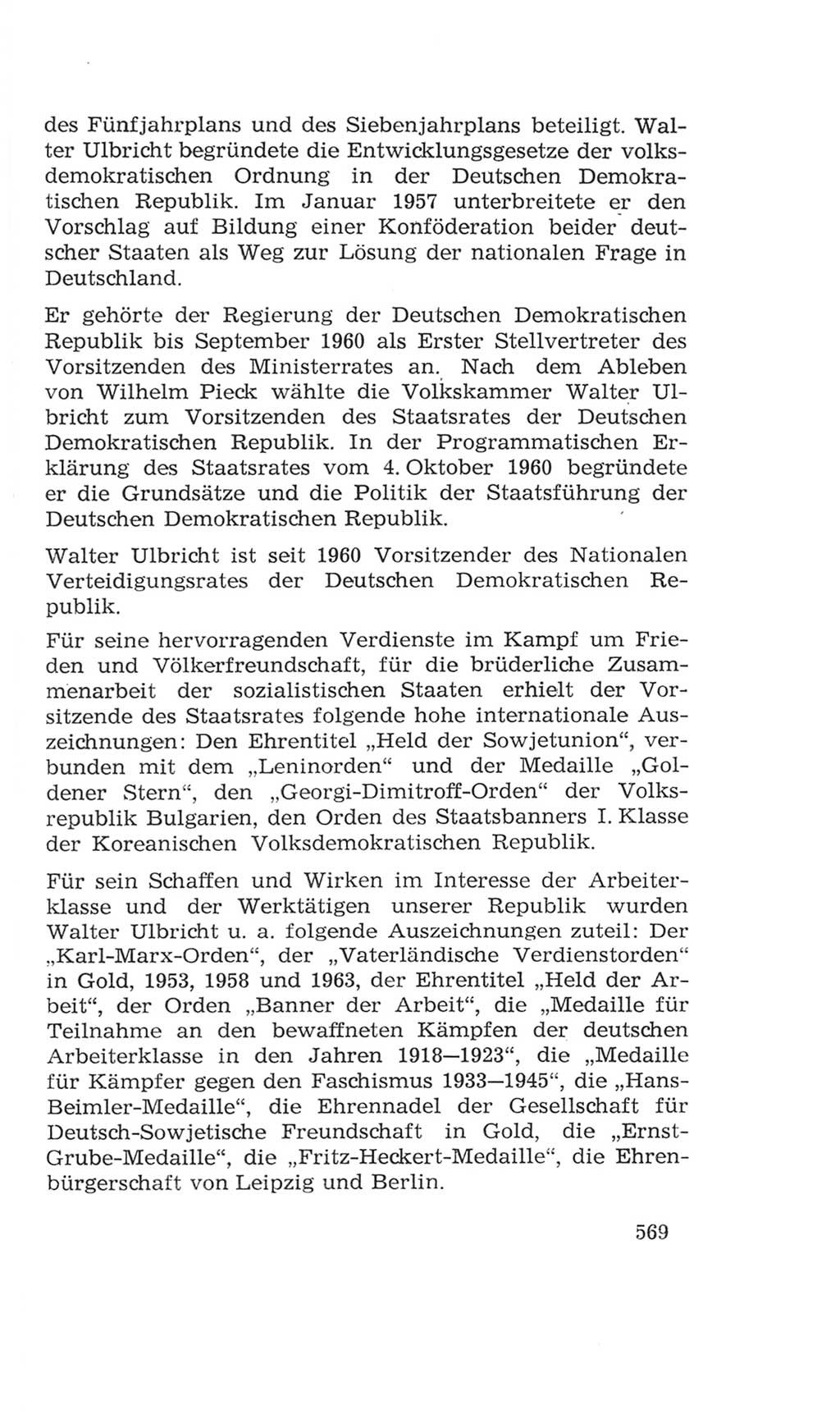 Volkskammer (VK) der Deutschen Demokratischen Republik (DDR), 4. Wahlperiode 1963-1967, Seite 569 (VK. DDR 4. WP. 1963-1967, S. 569)