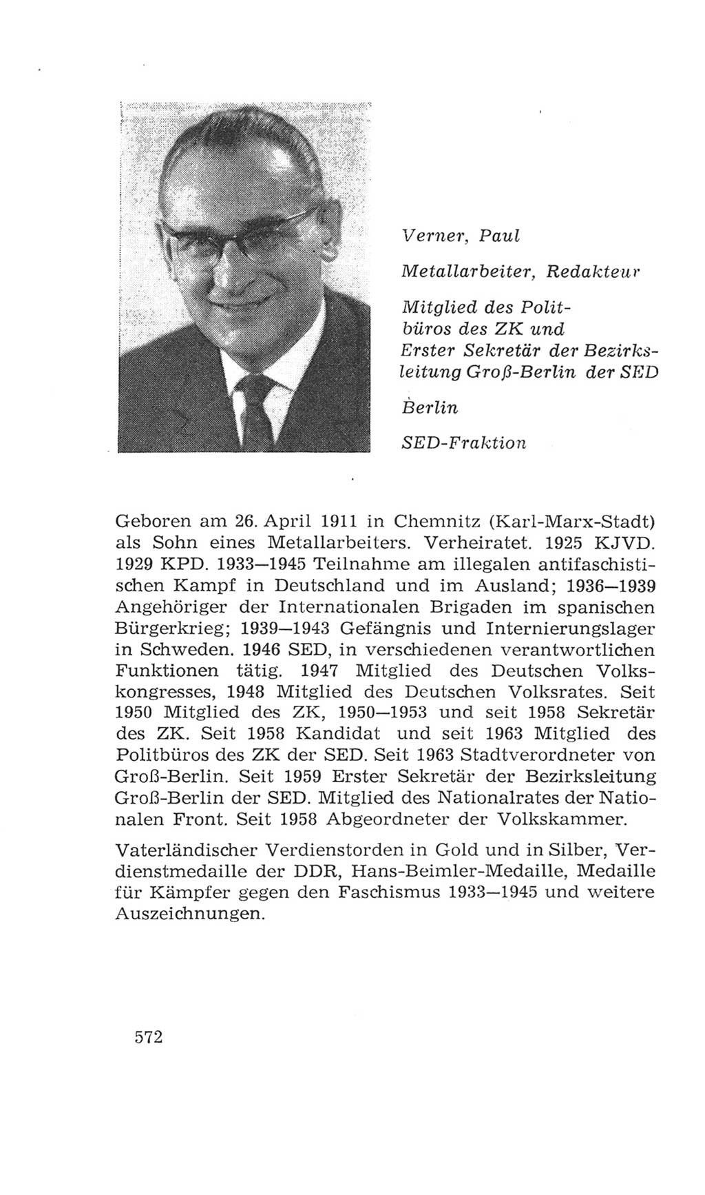 Volkskammer (VK) der Deutschen Demokratischen Republik (DDR), 4. Wahlperiode 1963-1967, Seite 572 (VK. DDR 4. WP. 1963-1967, S. 572)