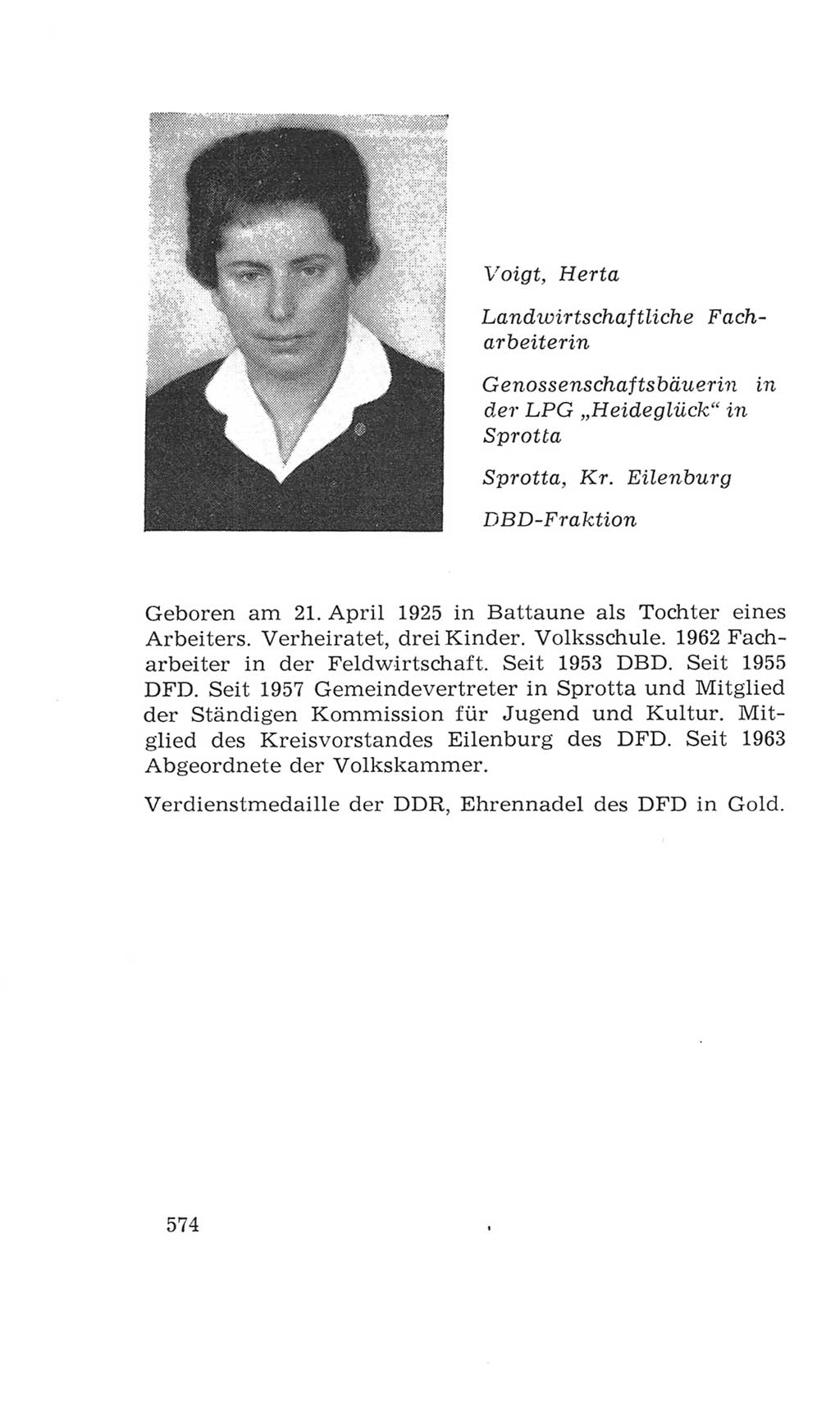 Volkskammer (VK) der Deutschen Demokratischen Republik (DDR), 4. Wahlperiode 1963-1967, Seite 574 (VK. DDR 4. WP. 1963-1967, S. 574)