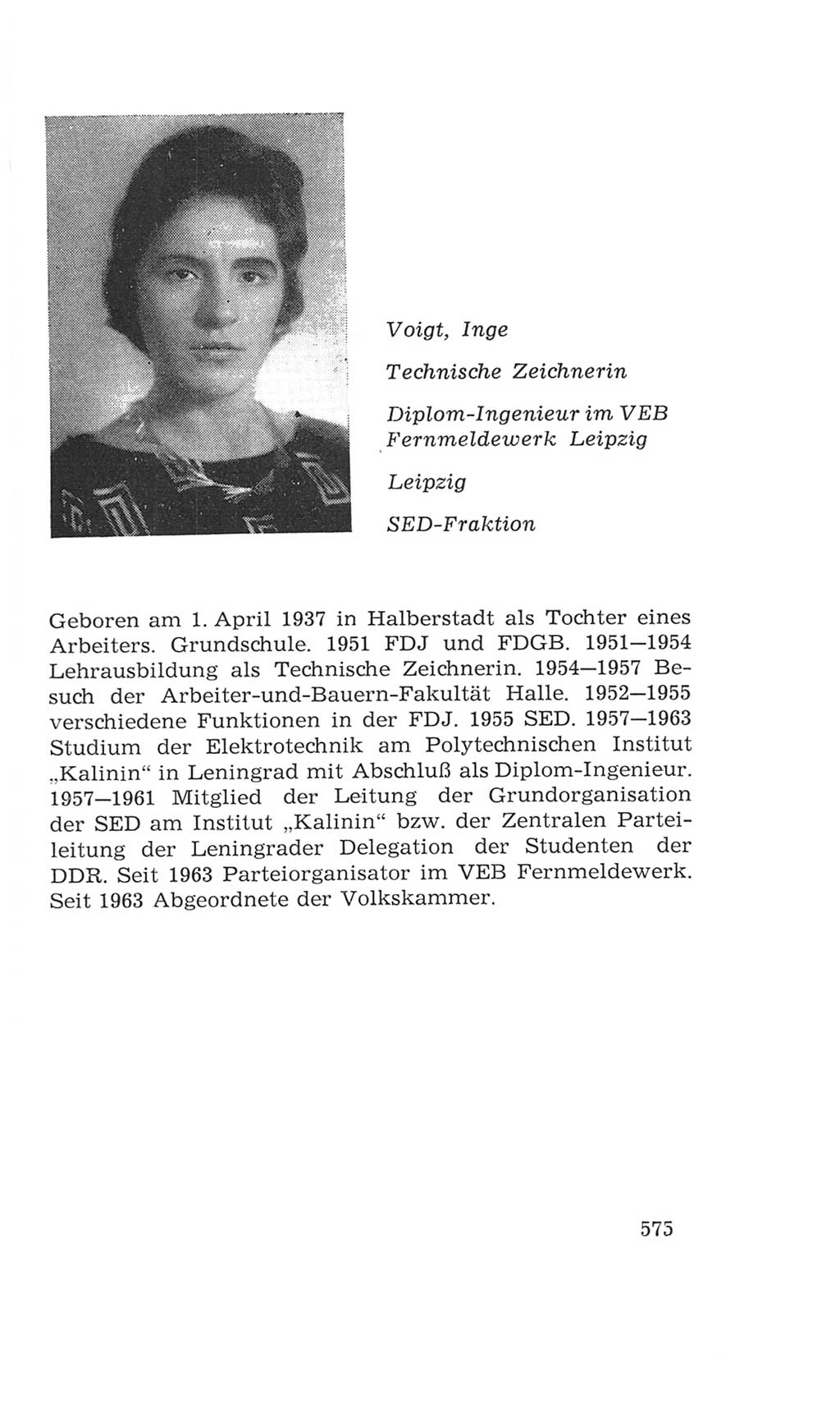Volkskammer (VK) der Deutschen Demokratischen Republik (DDR), 4. Wahlperiode 1963-1967, Seite 575 (VK. DDR 4. WP. 1963-1967, S. 575)