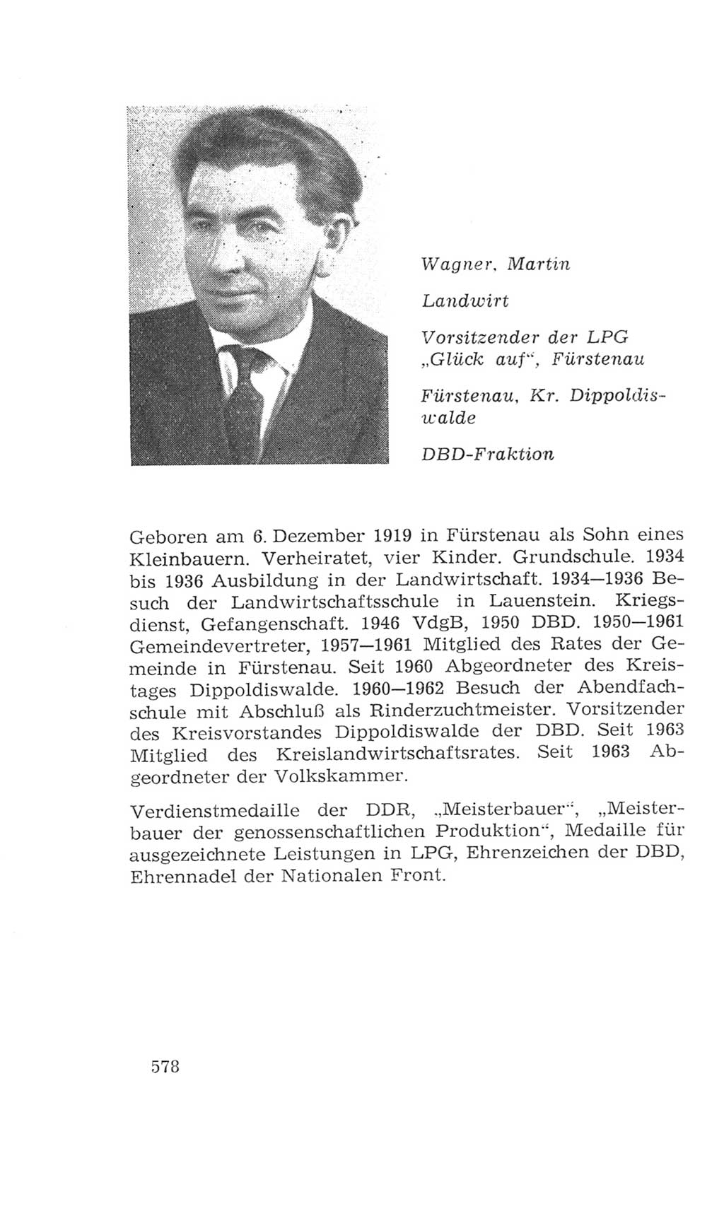 Volkskammer (VK) der Deutschen Demokratischen Republik (DDR), 4. Wahlperiode 1963-1967, Seite 578 (VK. DDR 4. WP. 1963-1967, S. 578)