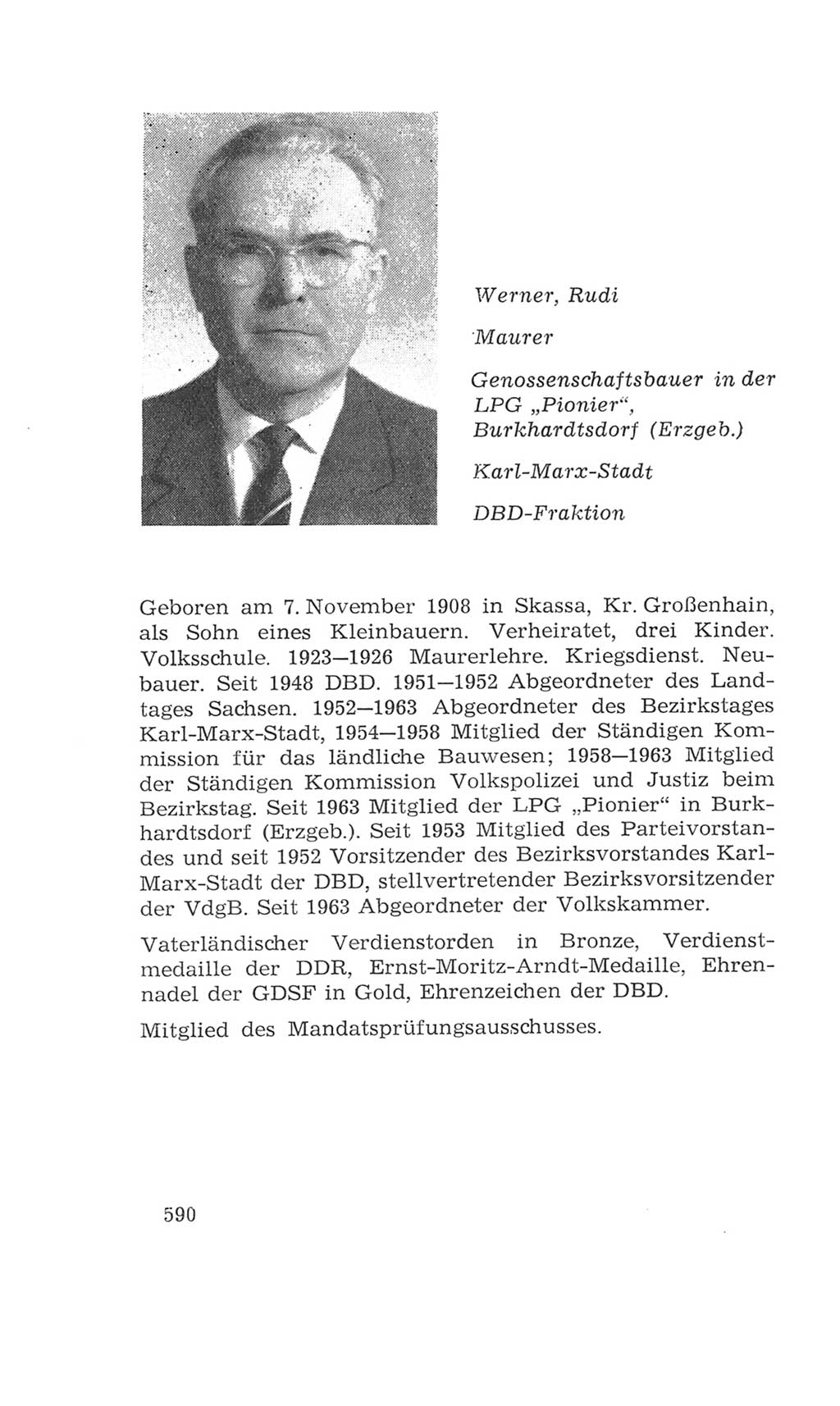 Volkskammer (VK) der Deutschen Demokratischen Republik (DDR), 4. Wahlperiode 1963-1967, Seite 590 (VK. DDR 4. WP. 1963-1967, S. 590)