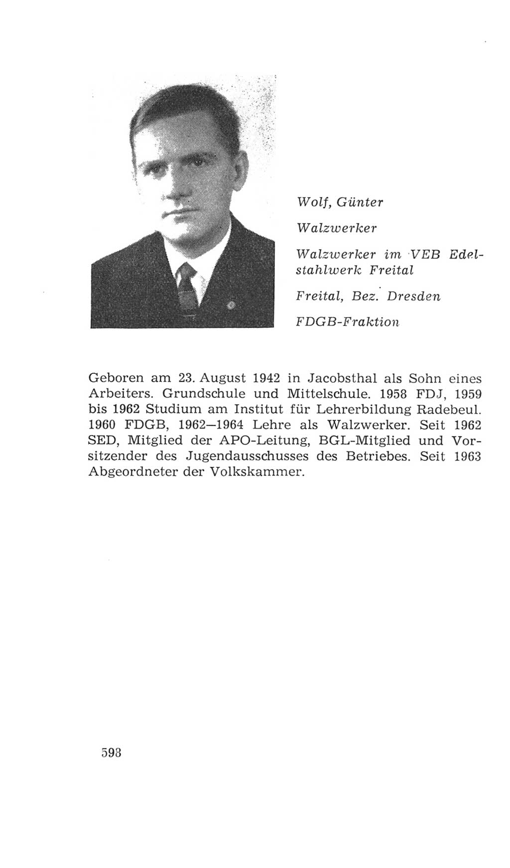 Volkskammer (VK) der Deutschen Demokratischen Republik (DDR), 4. Wahlperiode 1963-1967, Seite 598 (VK. DDR 4. WP. 1963-1967, S. 598)