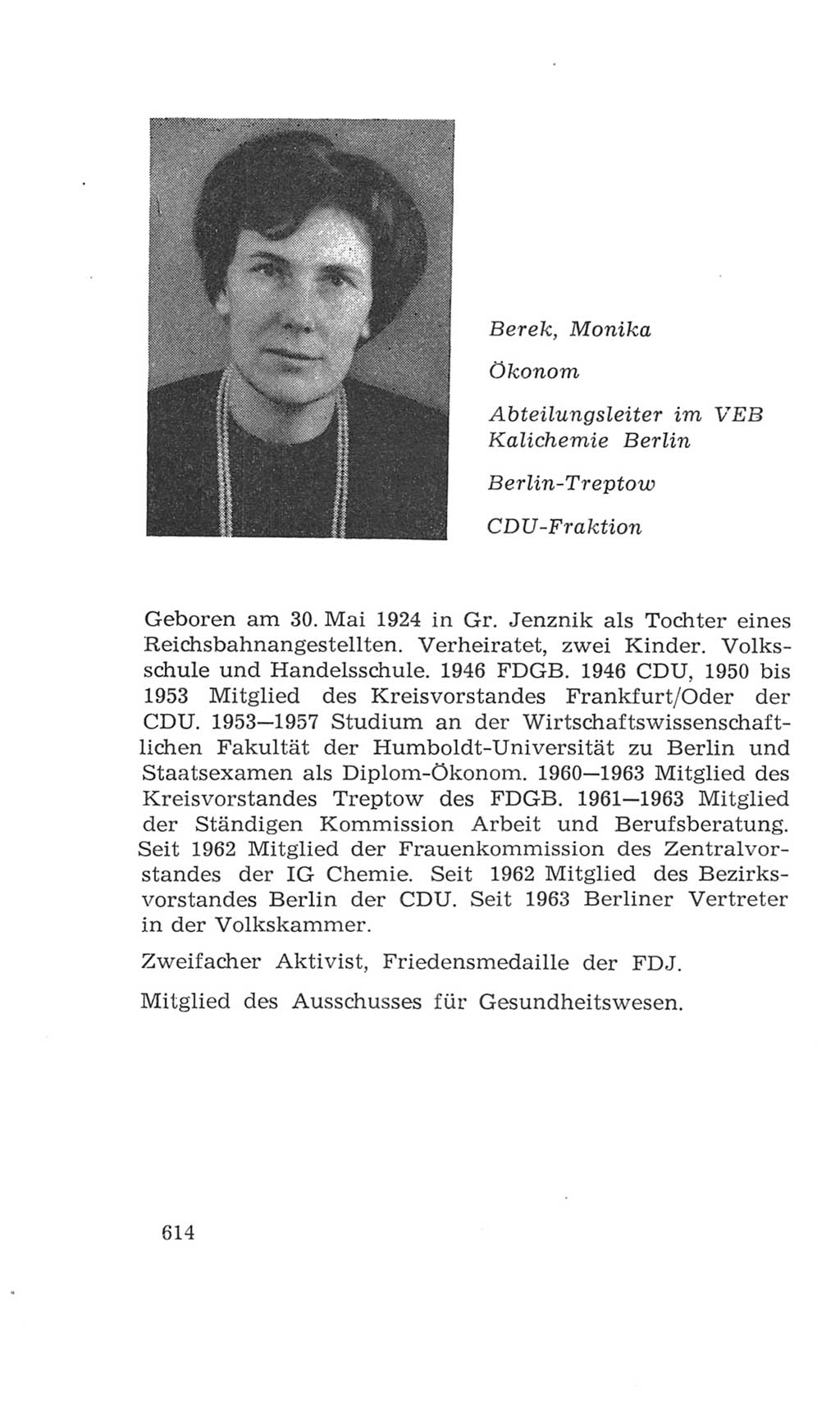 Volkskammer (VK) der Deutschen Demokratischen Republik (DDR), 4. Wahlperiode 1963-1967, Seite 614 (VK. DDR 4. WP. 1963-1967, S. 614)