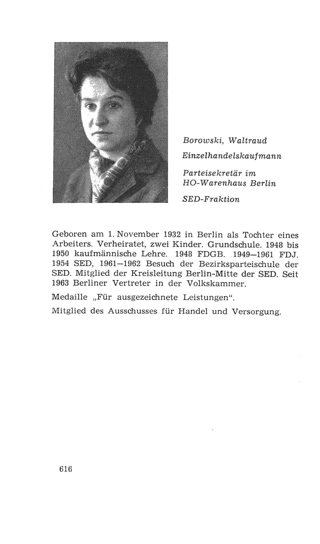 Volkskammer (VK) der Deutschen Demokratischen Republik (DDR), 4. Wahlperiode 1963-1967, Seite 616 (VK. DDR 4. WP. 1963-1967, S. 616)