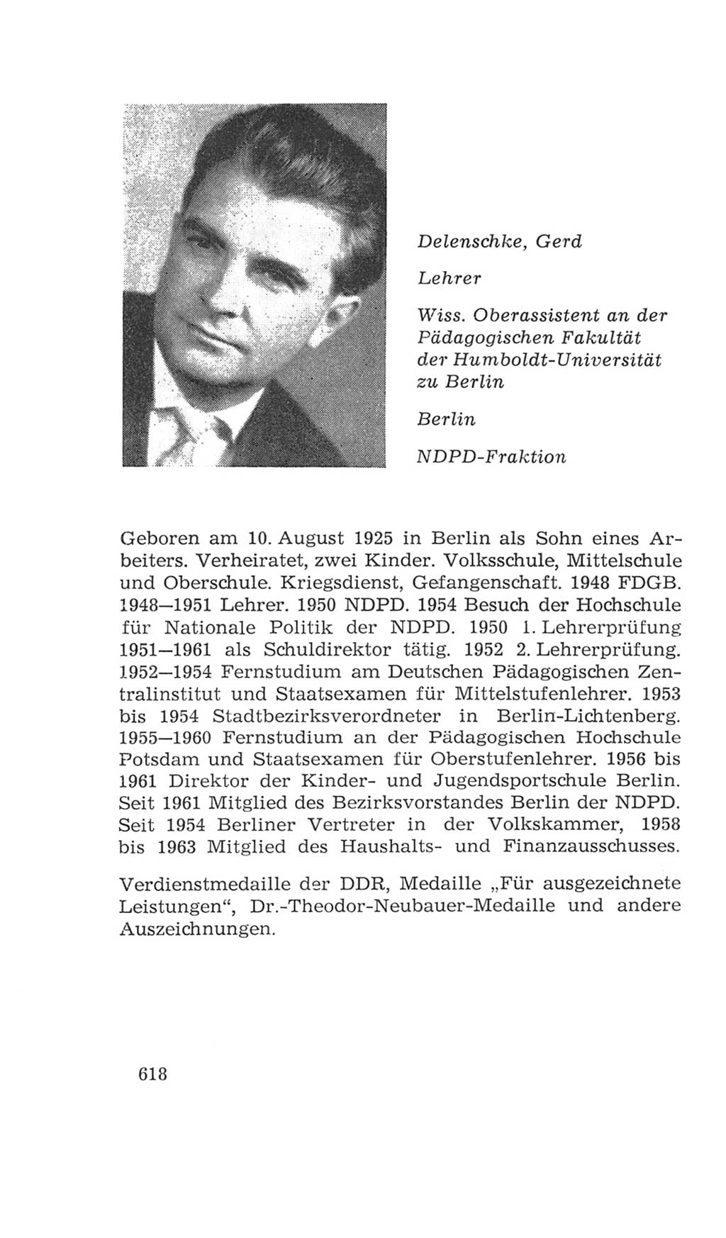 Volkskammer (VK) der Deutschen Demokratischen Republik (DDR), 4. Wahlperiode 1963-1967, Seite 618 (VK. DDR 4. WP. 1963-1967, S. 618)