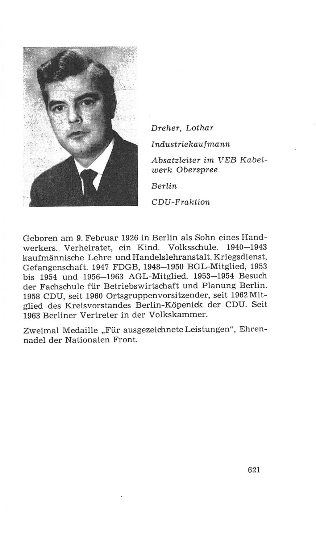 Volkskammer (VK) der Deutschen Demokratischen Republik (DDR), 4. Wahlperiode 1963-1967, Seite 621 (VK. DDR 4. WP. 1963-1967, S. 621)