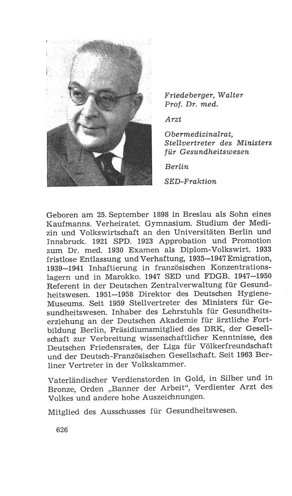 Volkskammer (VK) der Deutschen Demokratischen Republik (DDR), 4. Wahlperiode 1963-1967, Seite 626 (VK. DDR 4. WP. 1963-1967, S. 626)