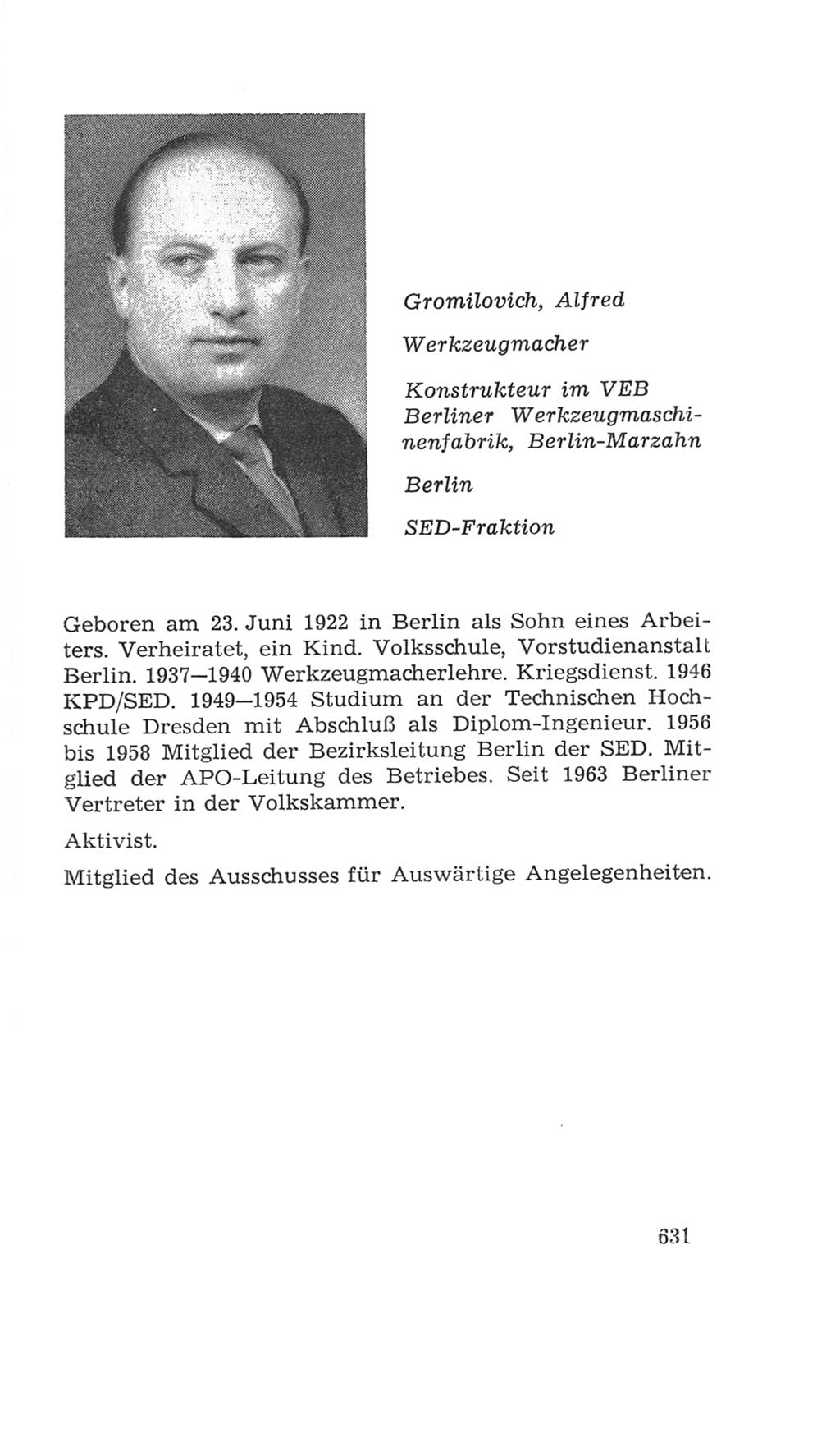 Volkskammer (VK) der Deutschen Demokratischen Republik (DDR), 4. Wahlperiode 1963-1967, Seite 631 (VK. DDR 4. WP. 1963-1967, S. 631)