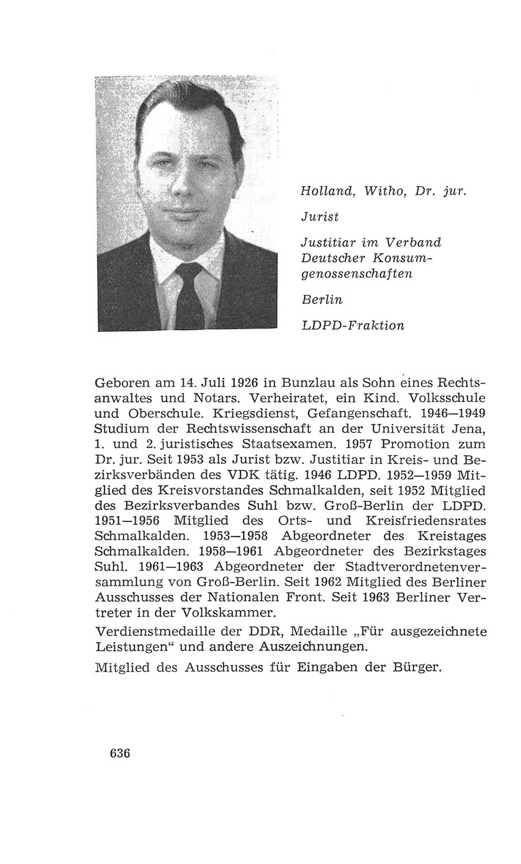 Volkskammer (VK) der Deutschen Demokratischen Republik (DDR), 4. Wahlperiode 1963-1967, Seite 636 (VK. DDR 4. WP. 1963-1967, S. 636)