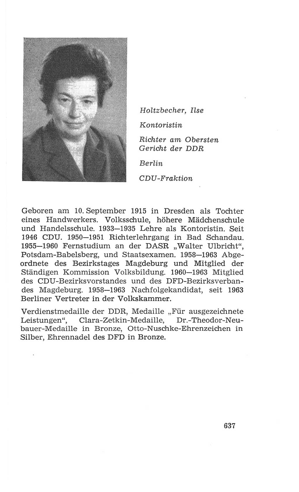 Volkskammer (VK) der Deutschen Demokratischen Republik (DDR), 4. Wahlperiode 1963-1967, Seite 637 (VK. DDR 4. WP. 1963-1967, S. 637)