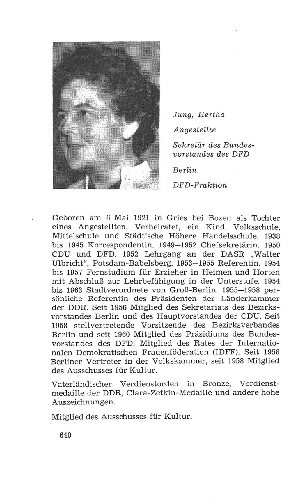 Volkskammer (VK) der Deutschen Demokratischen Republik (DDR), 4. Wahlperiode 1963-1967, Seite 640 (VK. DDR 4. WP. 1963-1967, S. 640)