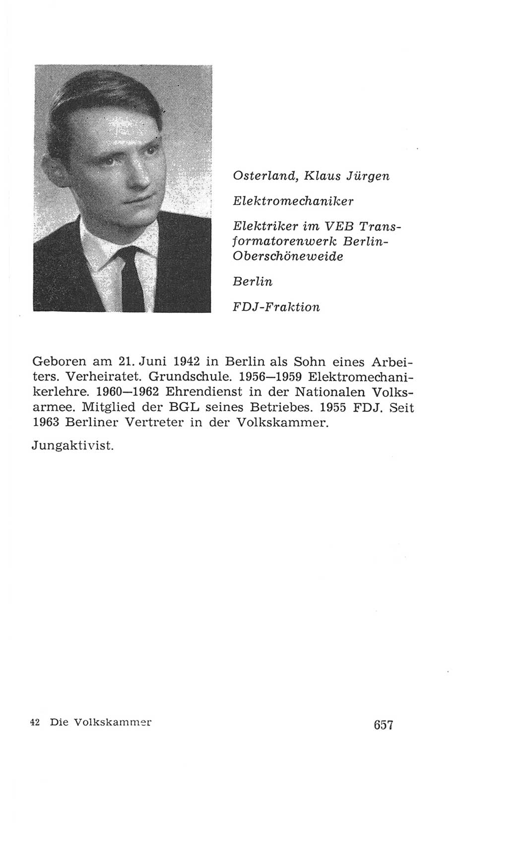 Volkskammer (VK) der Deutschen Demokratischen Republik (DDR), 4. Wahlperiode 1963-1967, Seite 657 (VK. DDR 4. WP. 1963-1967, S. 657)