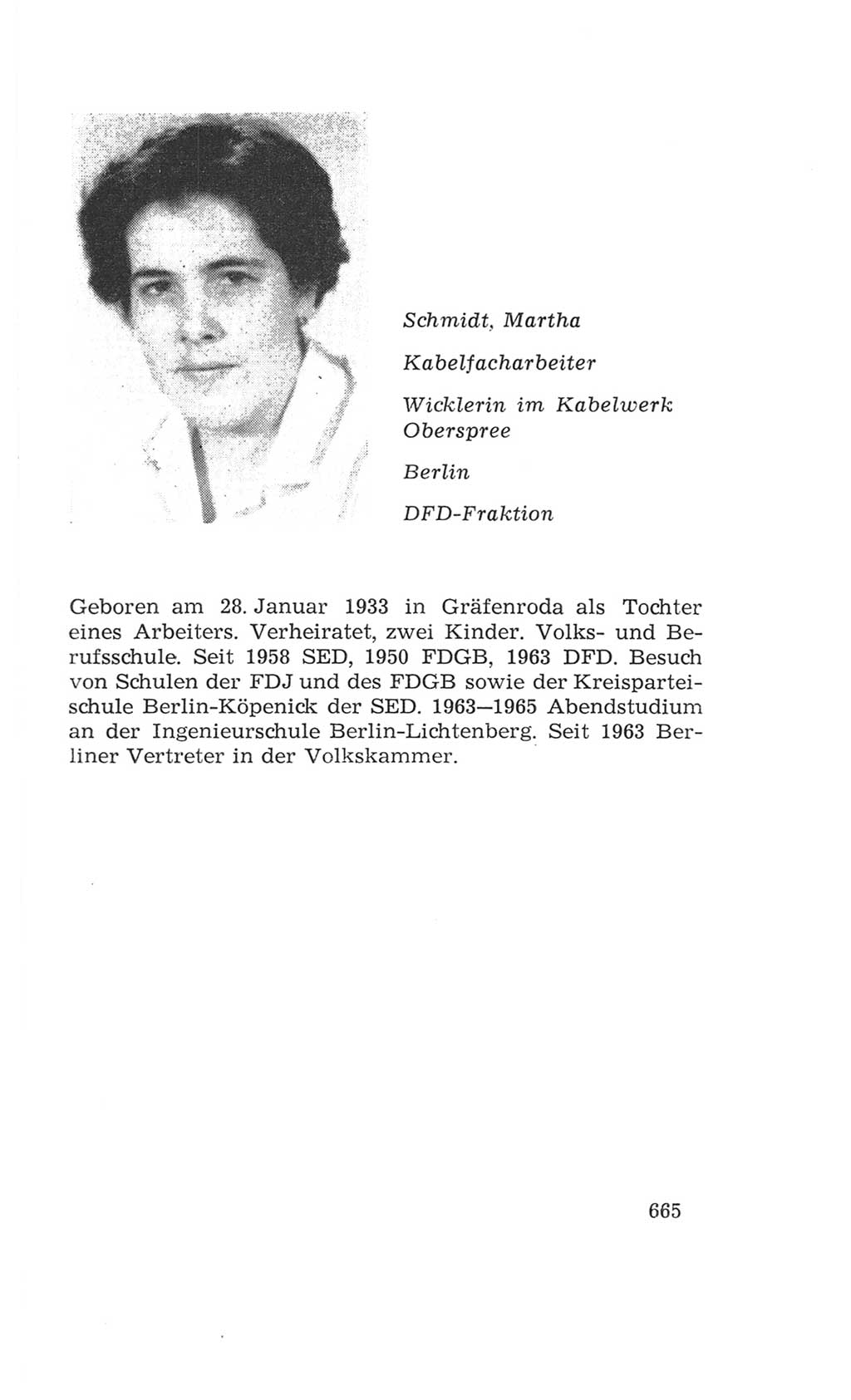 Volkskammer (VK) der Deutschen Demokratischen Republik (DDR), 4. Wahlperiode 1963-1967, Seite 665 (VK. DDR 4. WP. 1963-1967, S. 665)