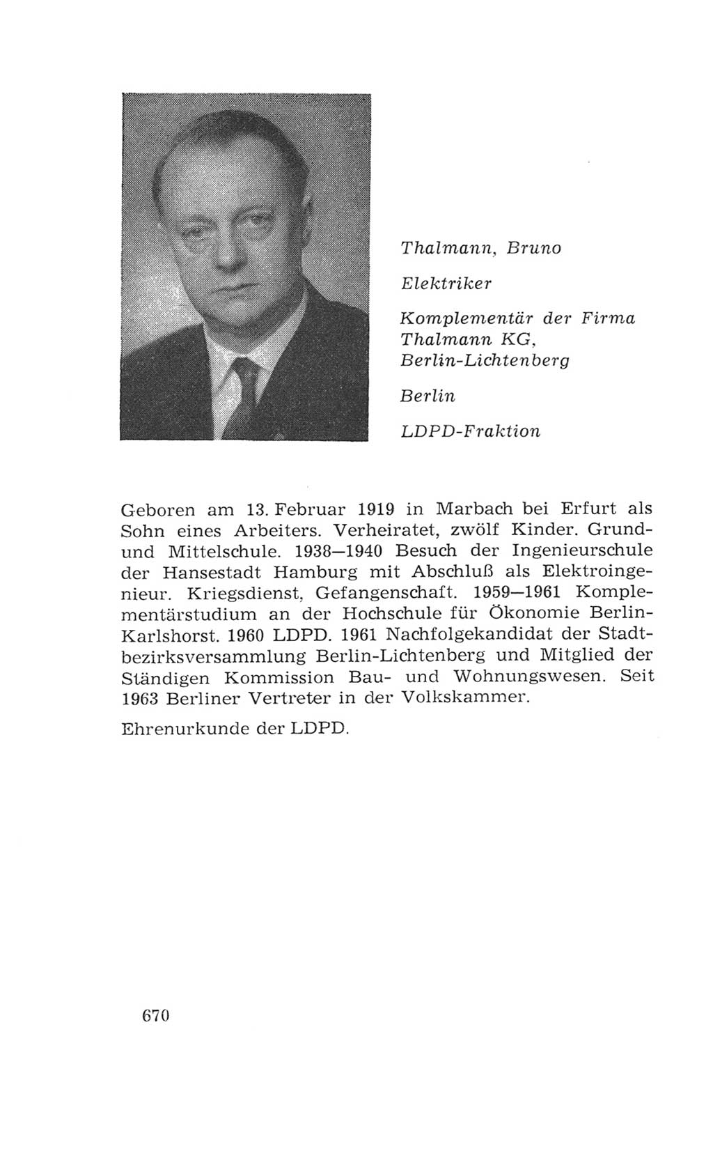 Volkskammer (VK) der Deutschen Demokratischen Republik (DDR), 4. Wahlperiode 1963-1967, Seite 670 (VK. DDR 4. WP. 1963-1967, S. 670)