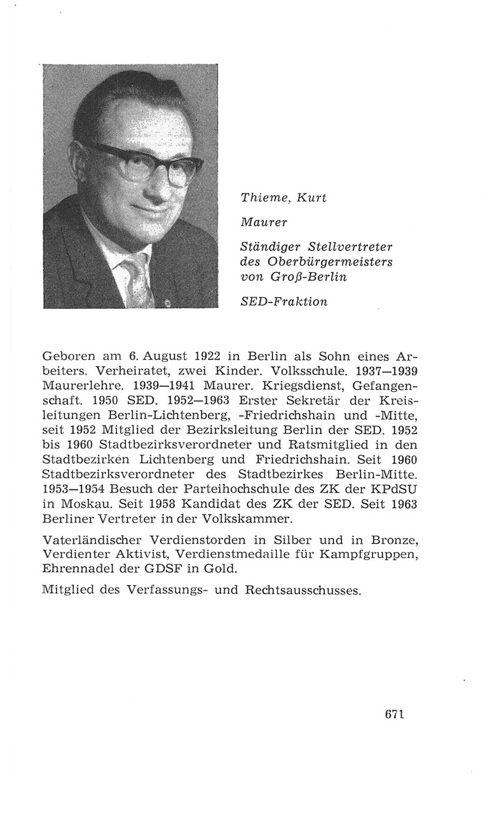Volkskammer (VK) der Deutschen Demokratischen Republik (DDR), 4. Wahlperiode 1963-1967, Seite 671 (VK. DDR 4. WP. 1963-1967, S. 671)