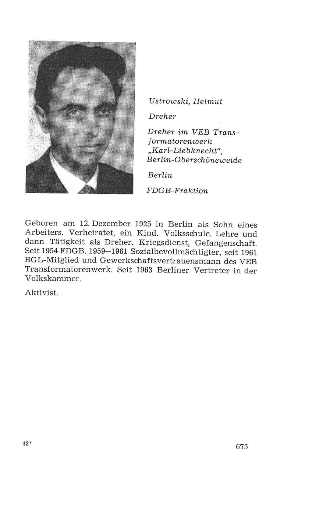 Volkskammer (VK) der Deutschen Demokratischen Republik (DDR), 4. Wahlperiode 1963-1967, Seite 675 (VK. DDR 4. WP. 1963-1967, S. 675)