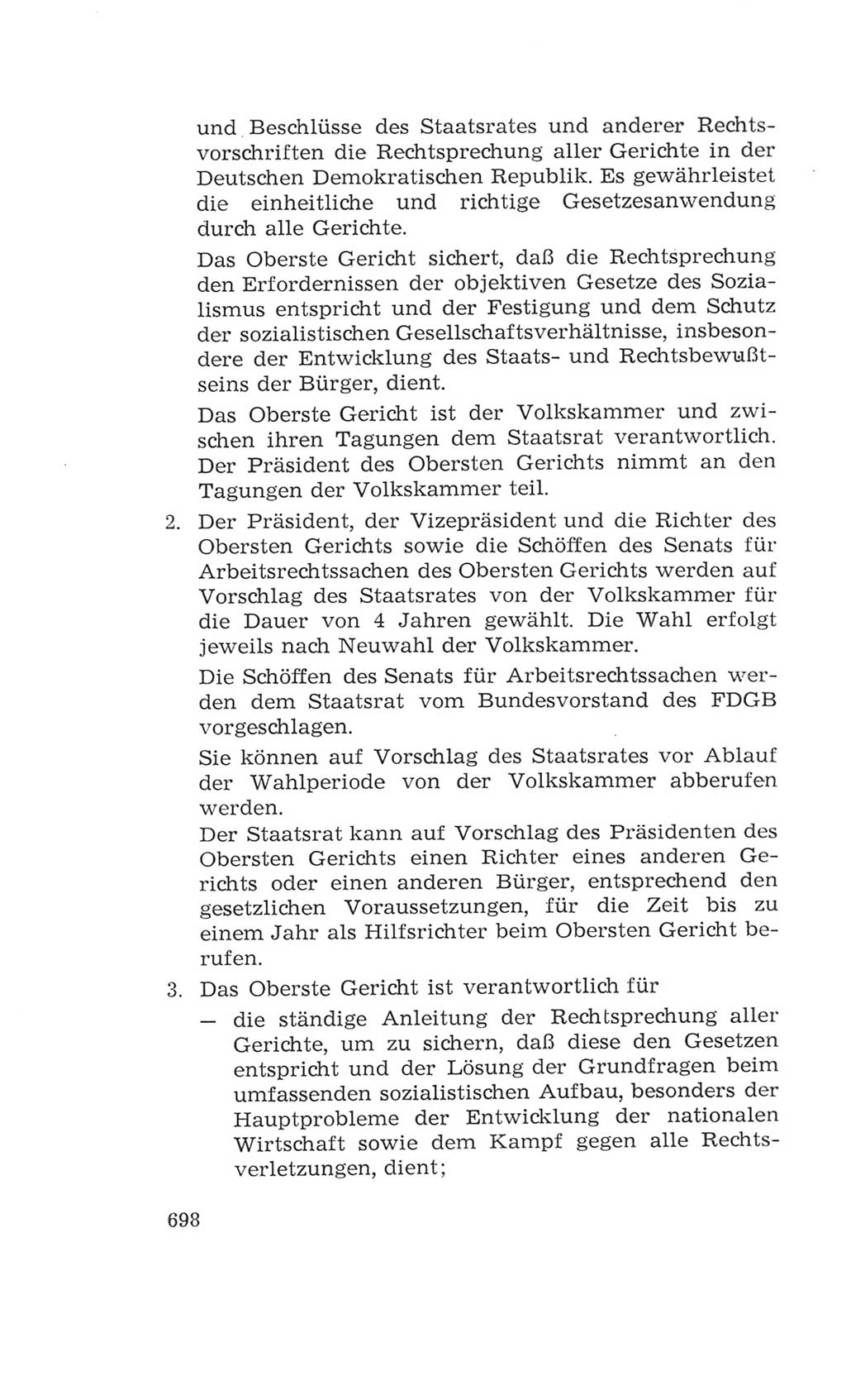 Volkskammer (VK) der Deutschen Demokratischen Republik (DDR), 4. Wahlperiode 1963-1967, Seite 698 (VK. DDR 4. WP. 1963-1967, S. 698)