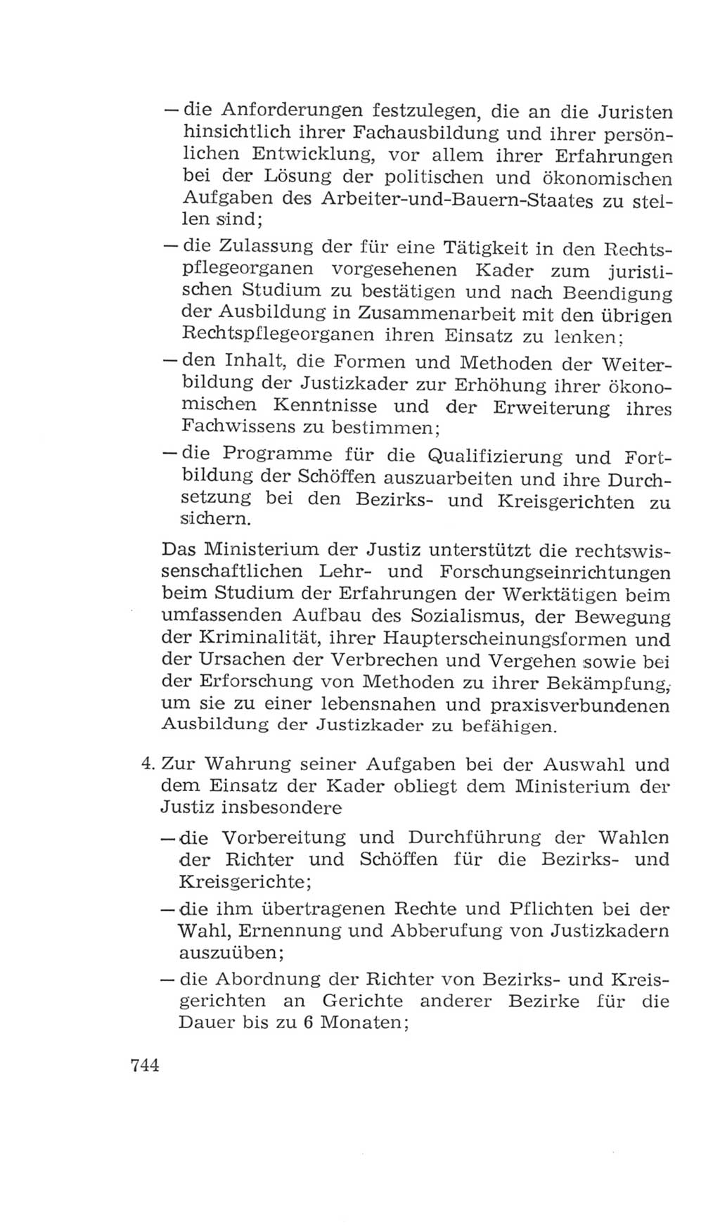 Volkskammer (VK) der Deutschen Demokratischen Republik (DDR), 4. Wahlperiode 1963-1967, Seite 744 (VK. DDR 4. WP. 1963-1967, S. 744)