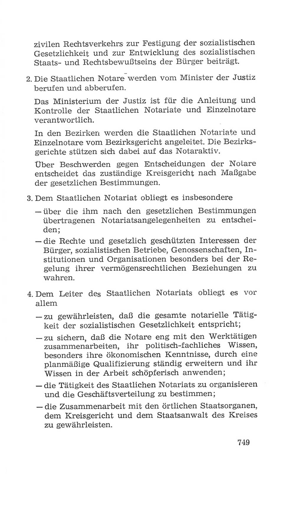 Volkskammer (VK) der Deutschen Demokratischen Republik (DDR), 4. Wahlperiode 1963-1967, Seite 749 (VK. DDR 4. WP. 1963-1967, S. 749)