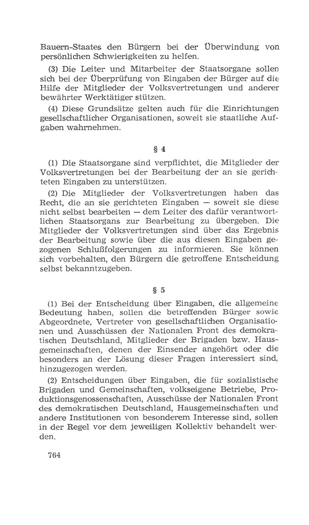 Volkskammer (VK) der Deutschen Demokratischen Republik (DDR), 4. Wahlperiode 1963-1967, Seite 764 (VK. DDR 4. WP. 1963-1967, S. 764)
