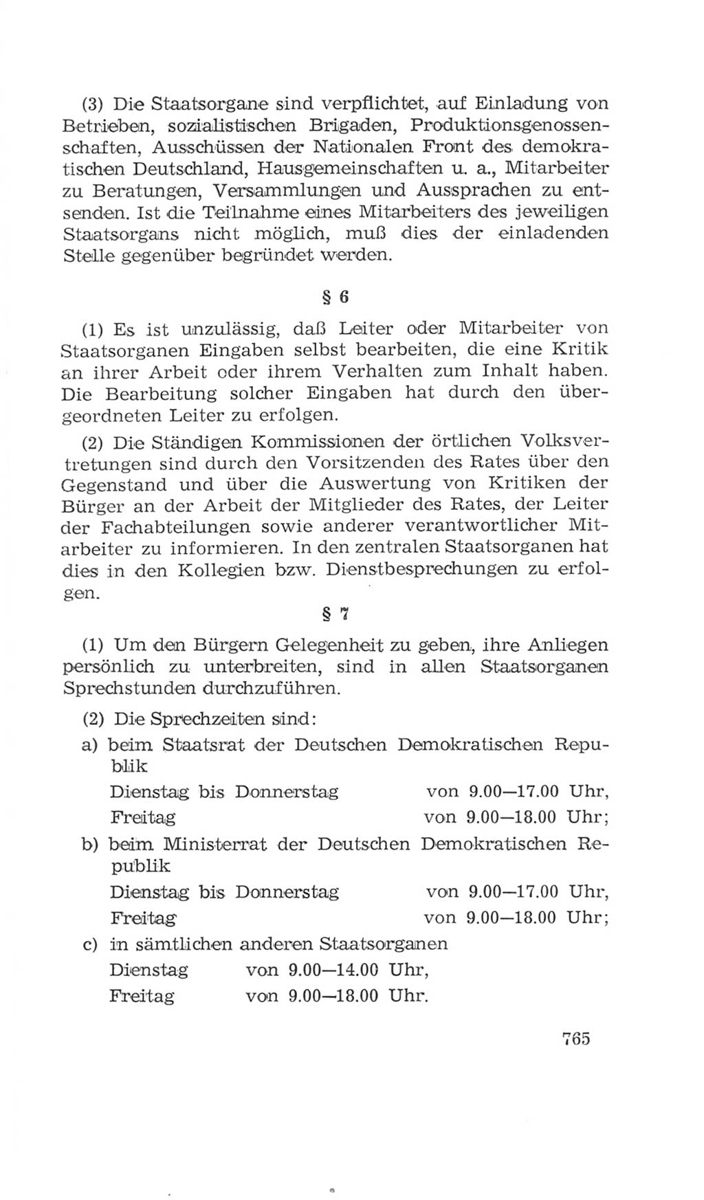 Volkskammer (VK) der Deutschen Demokratischen Republik (DDR), 4. Wahlperiode 1963-1967, Seite 765 (VK. DDR 4. WP. 1963-1967, S. 765)