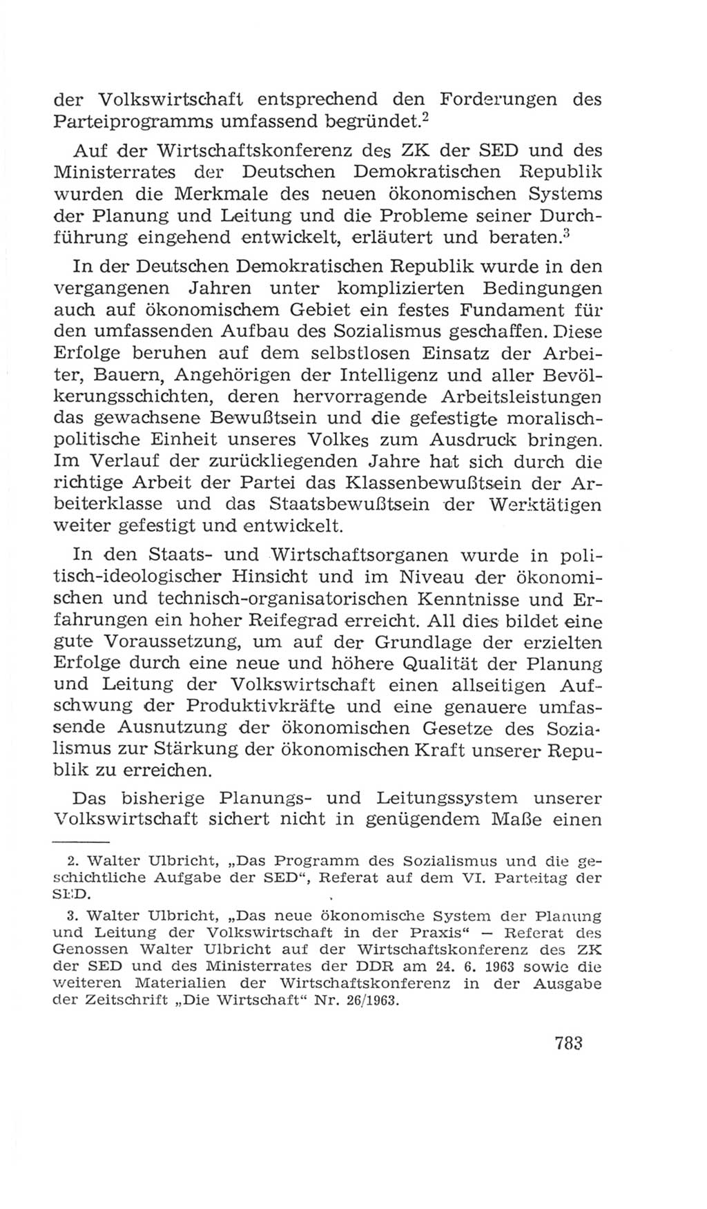Volkskammer (VK) der Deutschen Demokratischen Republik (DDR), 4. Wahlperiode 1963-1967, Seite 783 (VK. DDR 4. WP. 1963-1967, S. 783)