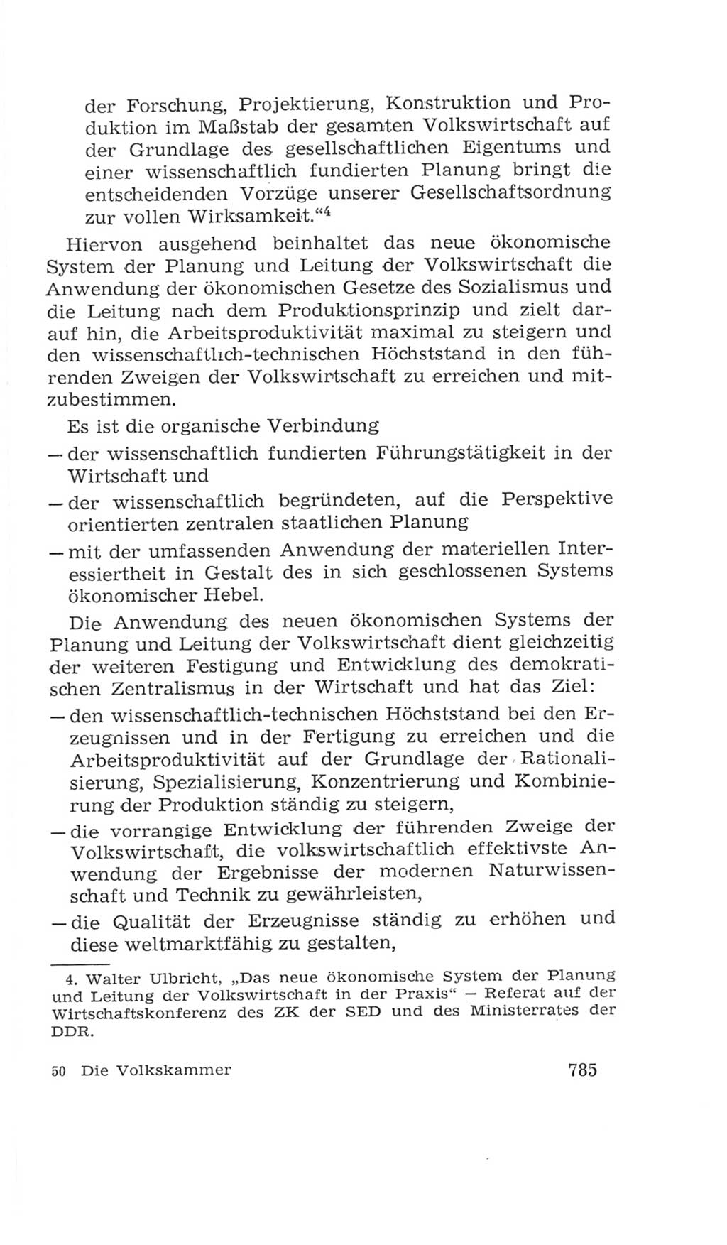 Volkskammer (VK) der Deutschen Demokratischen Republik (DDR), 4. Wahlperiode 1963-1967, Seite 785 (VK. DDR 4. WP. 1963-1967, S. 785)