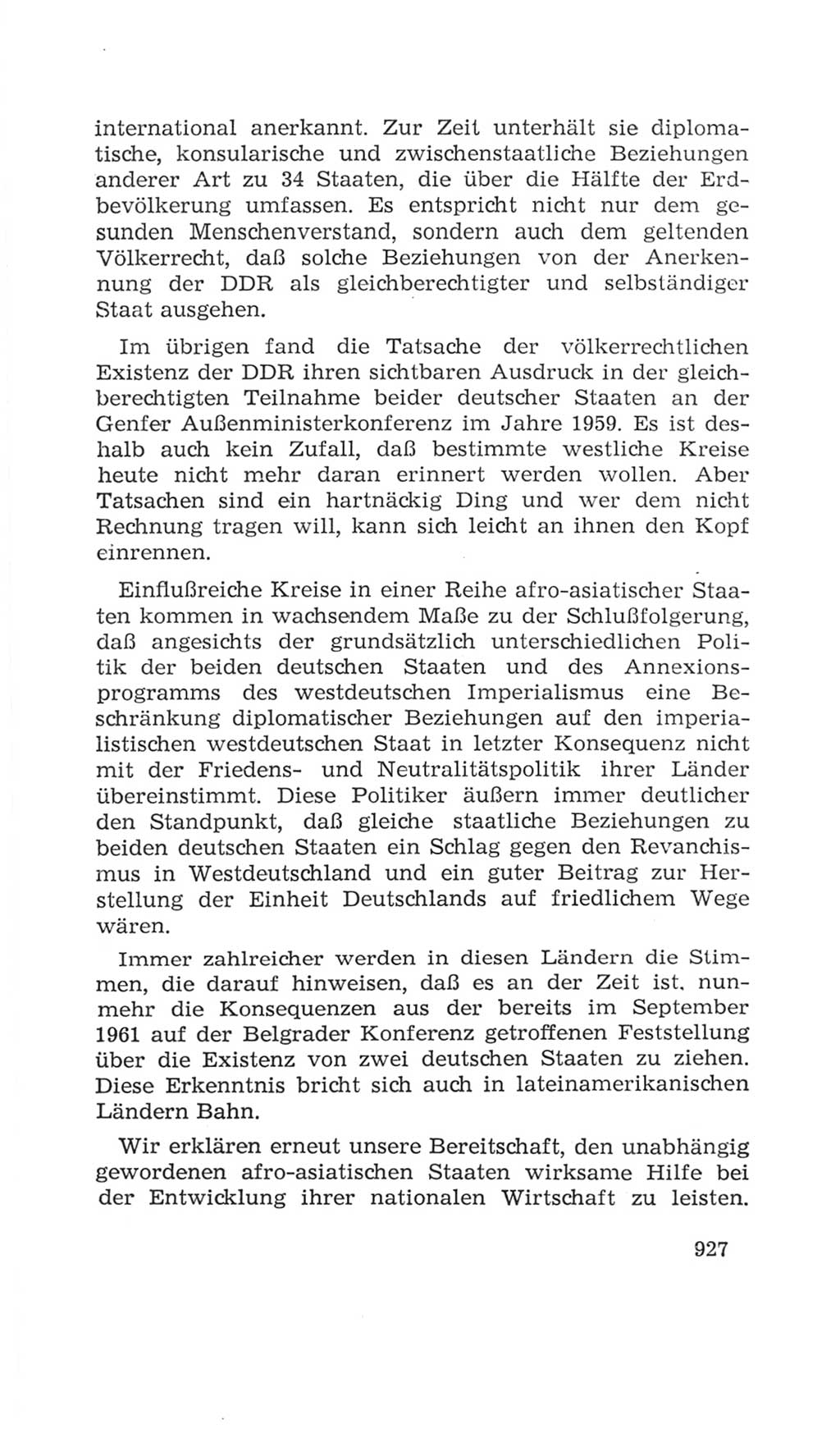 Volkskammer (VK) der Deutschen Demokratischen Republik (DDR), 4. Wahlperiode 1963-1967, Seite 927 (VK. DDR 4. WP. 1963-1967, S. 927)