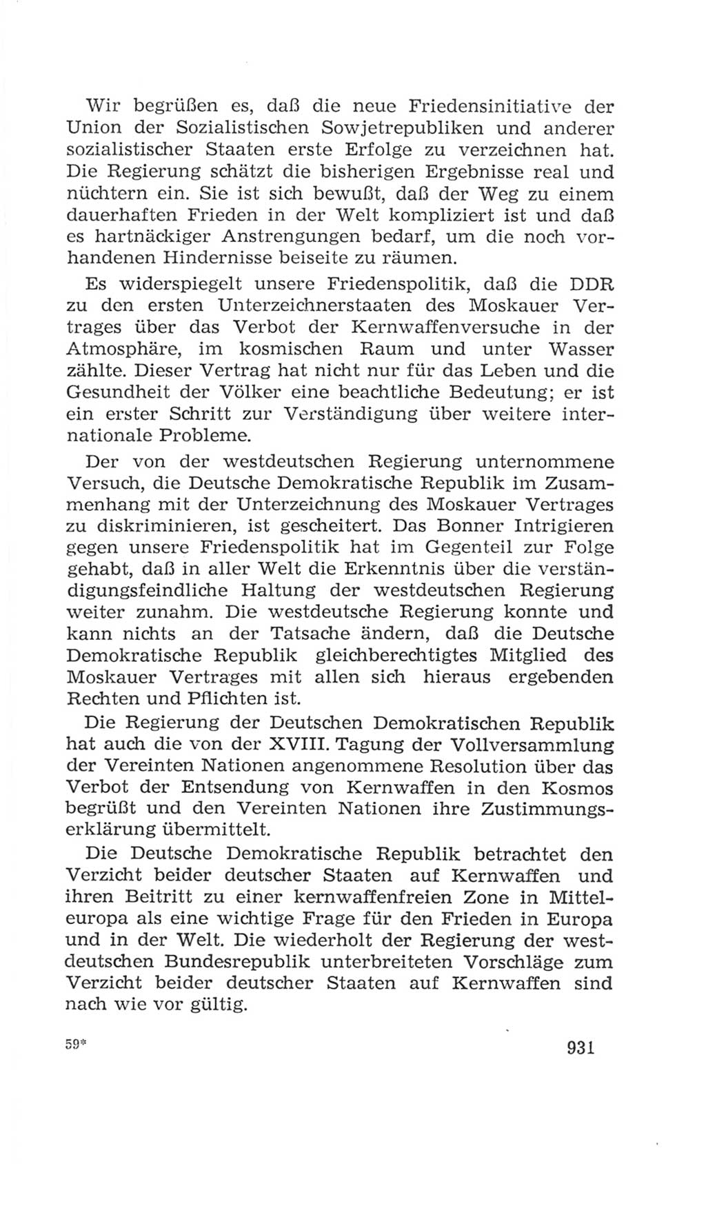 Volkskammer (VK) der Deutschen Demokratischen Republik (DDR), 4. Wahlperiode 1963-1967, Seite 931 (VK. DDR 4. WP. 1963-1967, S. 931)