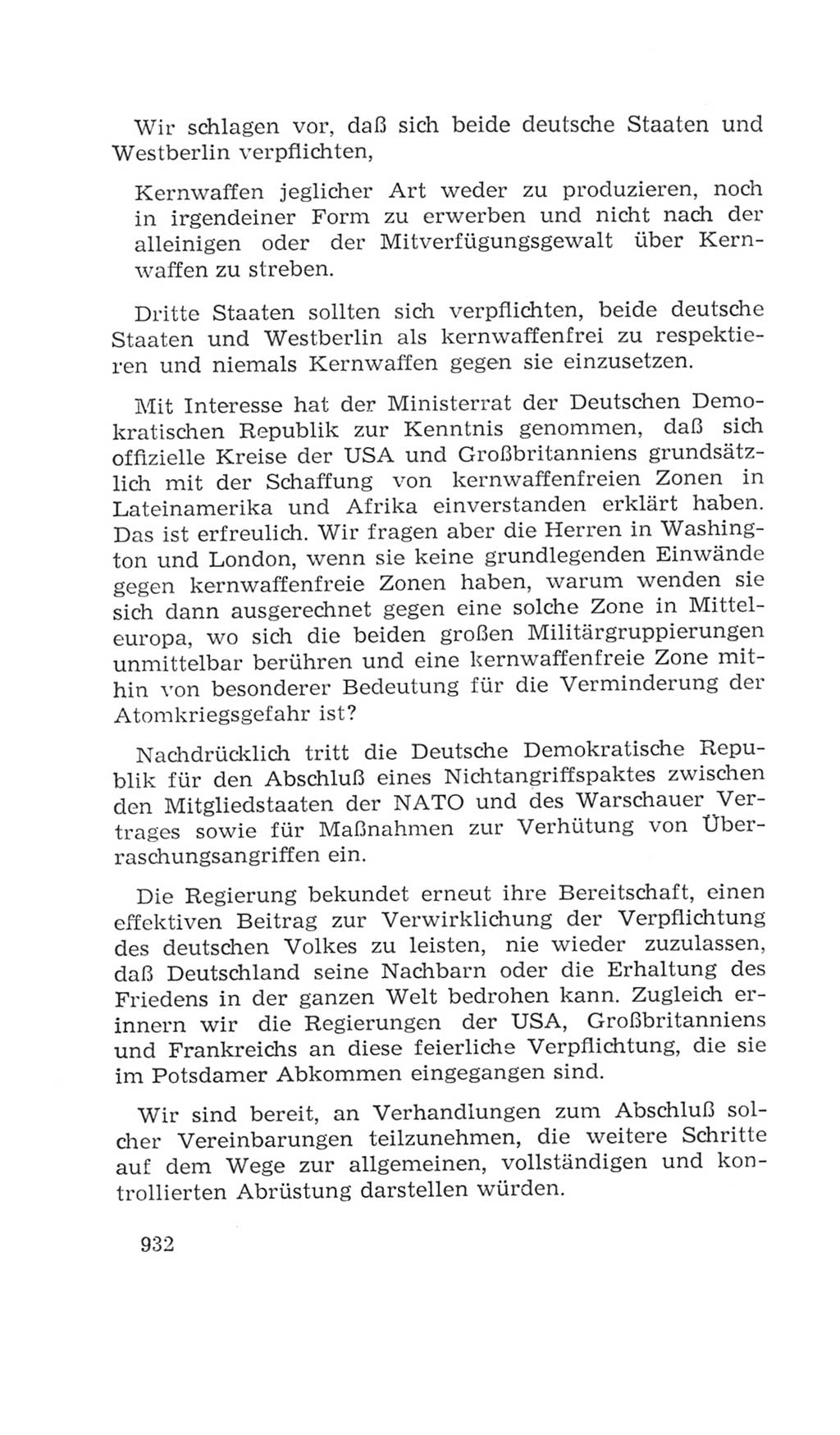 Volkskammer (VK) der Deutschen Demokratischen Republik (DDR), 4. Wahlperiode 1963-1967, Seite 932 (VK. DDR 4. WP. 1963-1967, S. 932)
