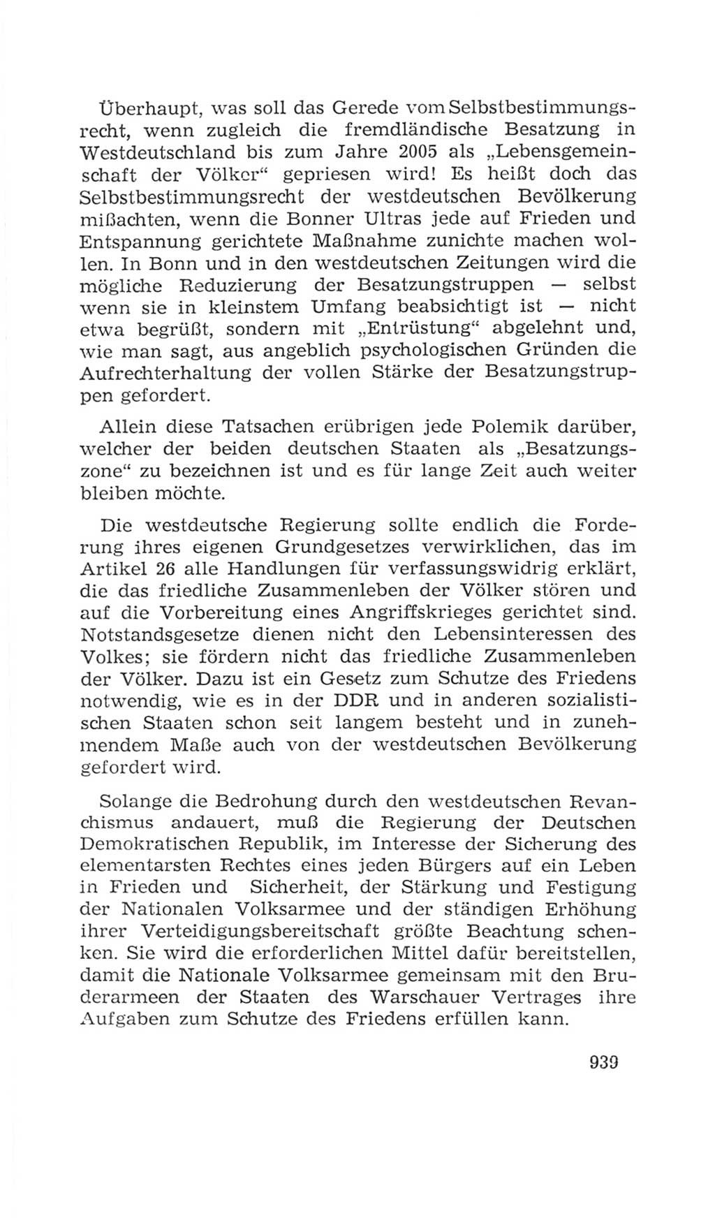 Volkskammer (VK) der Deutschen Demokratischen Republik (DDR), 4. Wahlperiode 1963-1967, Seite 939 (VK. DDR 4. WP. 1963-1967, S. 939)