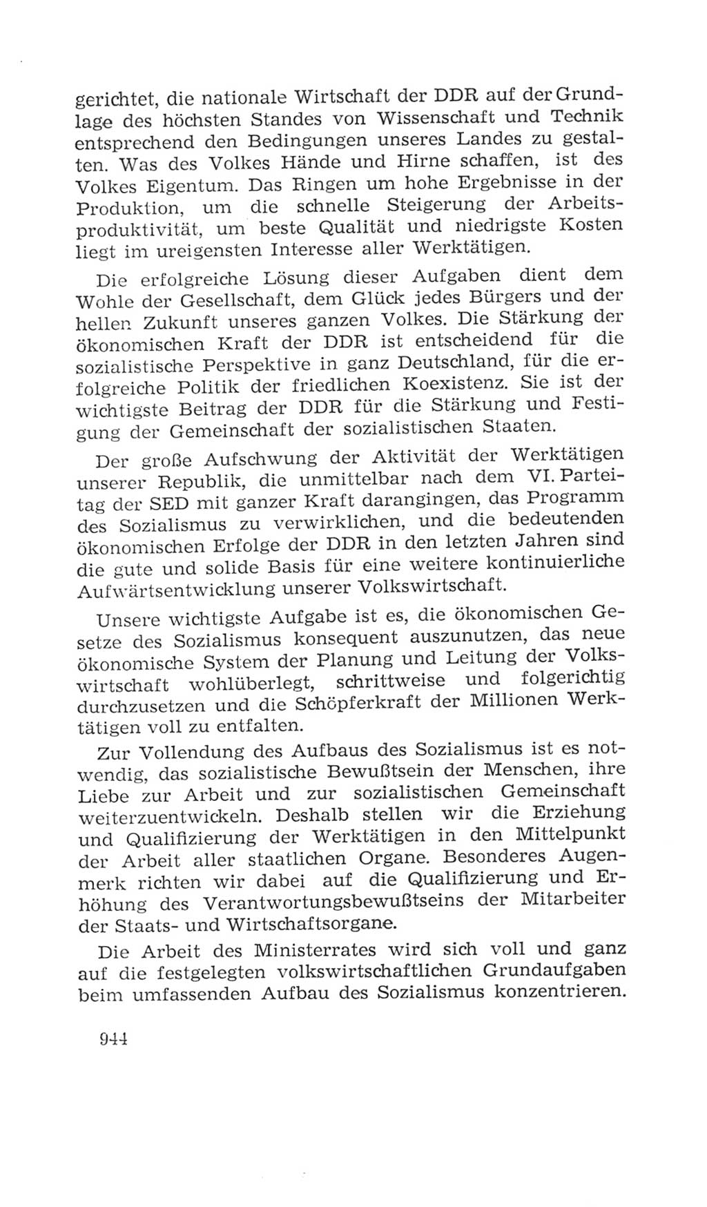 Volkskammer (VK) der Deutschen Demokratischen Republik (DDR), 4. Wahlperiode 1963-1967, Seite 944 (VK. DDR 4. WP. 1963-1967, S. 944)