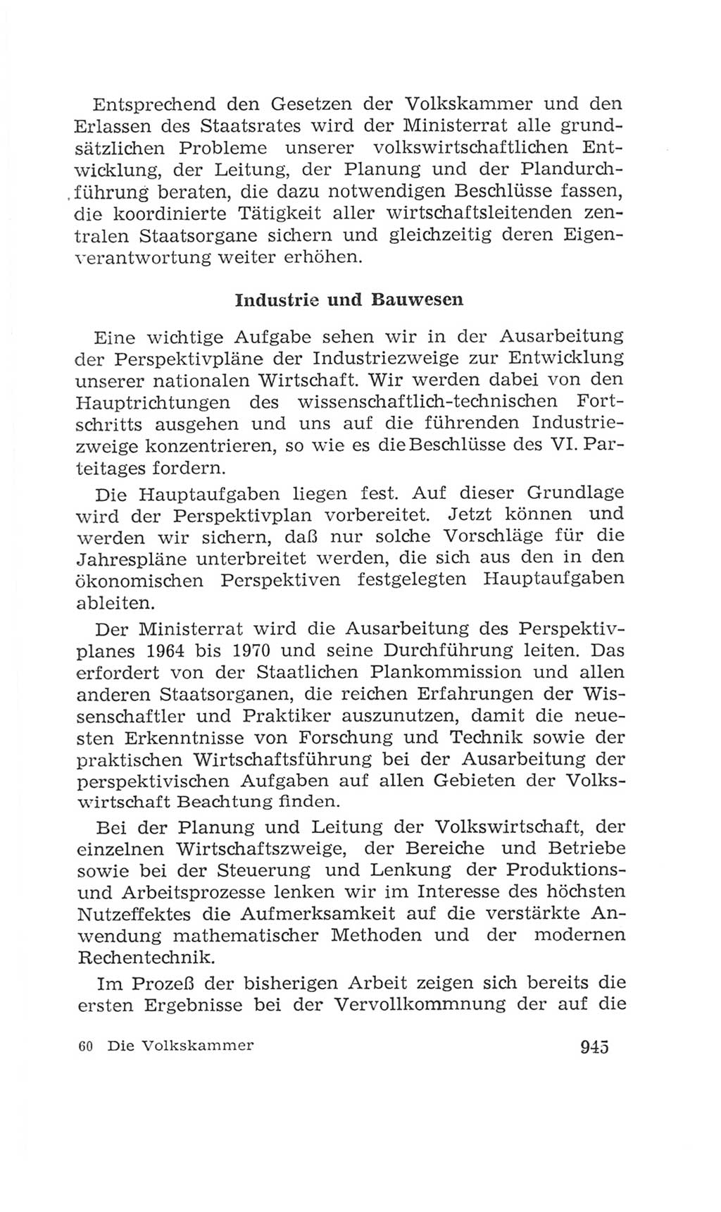 Volkskammer (VK) der Deutschen Demokratischen Republik (DDR), 4. Wahlperiode 1963-1967, Seite 945 (VK. DDR 4. WP. 1963-1967, S. 945)