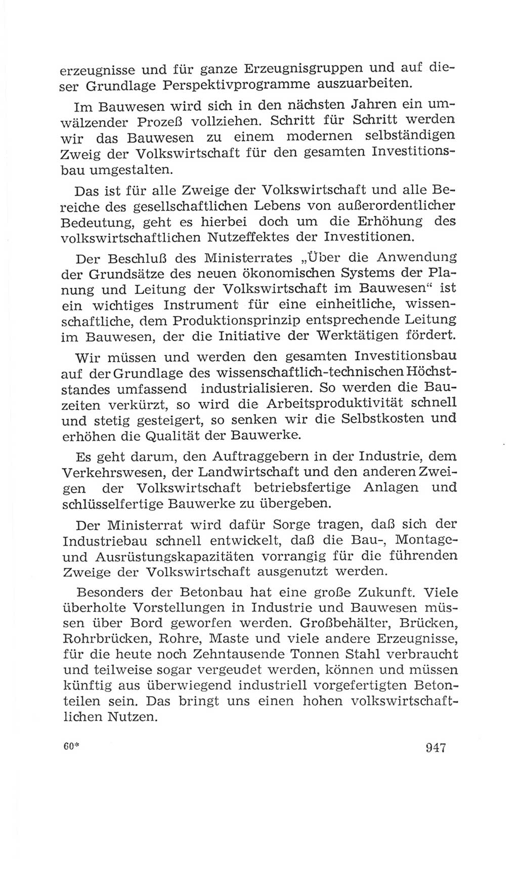 Volkskammer (VK) der Deutschen Demokratischen Republik (DDR), 4. Wahlperiode 1963-1967, Seite 947 (VK. DDR 4. WP. 1963-1967, S. 947)