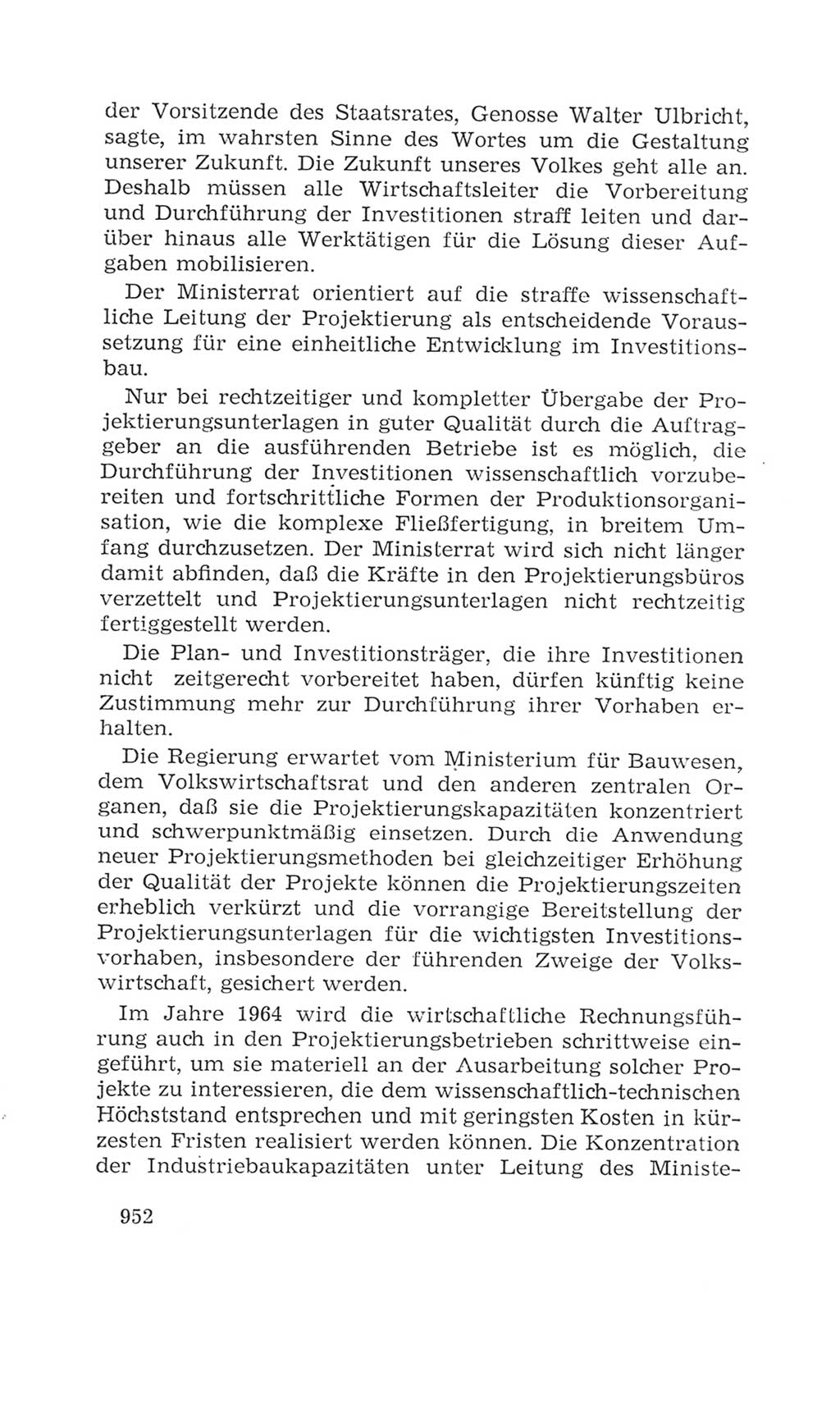 Volkskammer (VK) der Deutschen Demokratischen Republik (DDR), 4. Wahlperiode 1963-1967, Seite 952 (VK. DDR 4. WP. 1963-1967, S. 952)