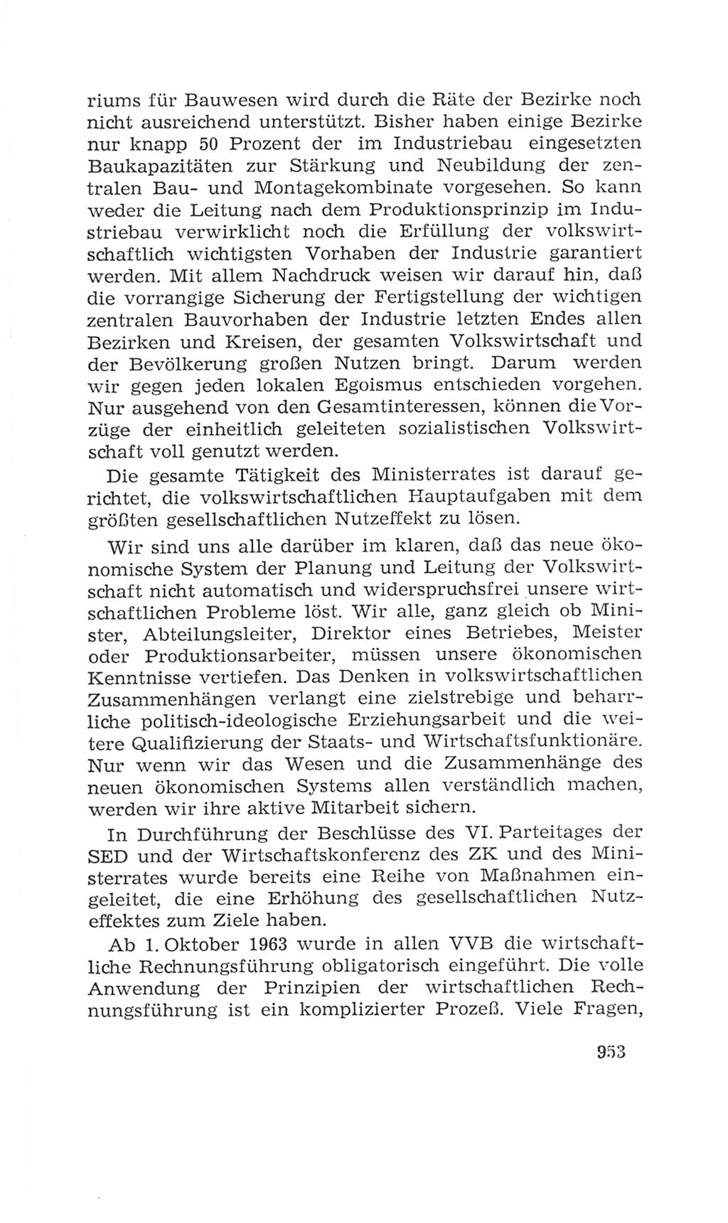 Volkskammer (VK) der Deutschen Demokratischen Republik (DDR), 4. Wahlperiode 1963-1967, Seite 953 (VK. DDR 4. WP. 1963-1967, S. 953)