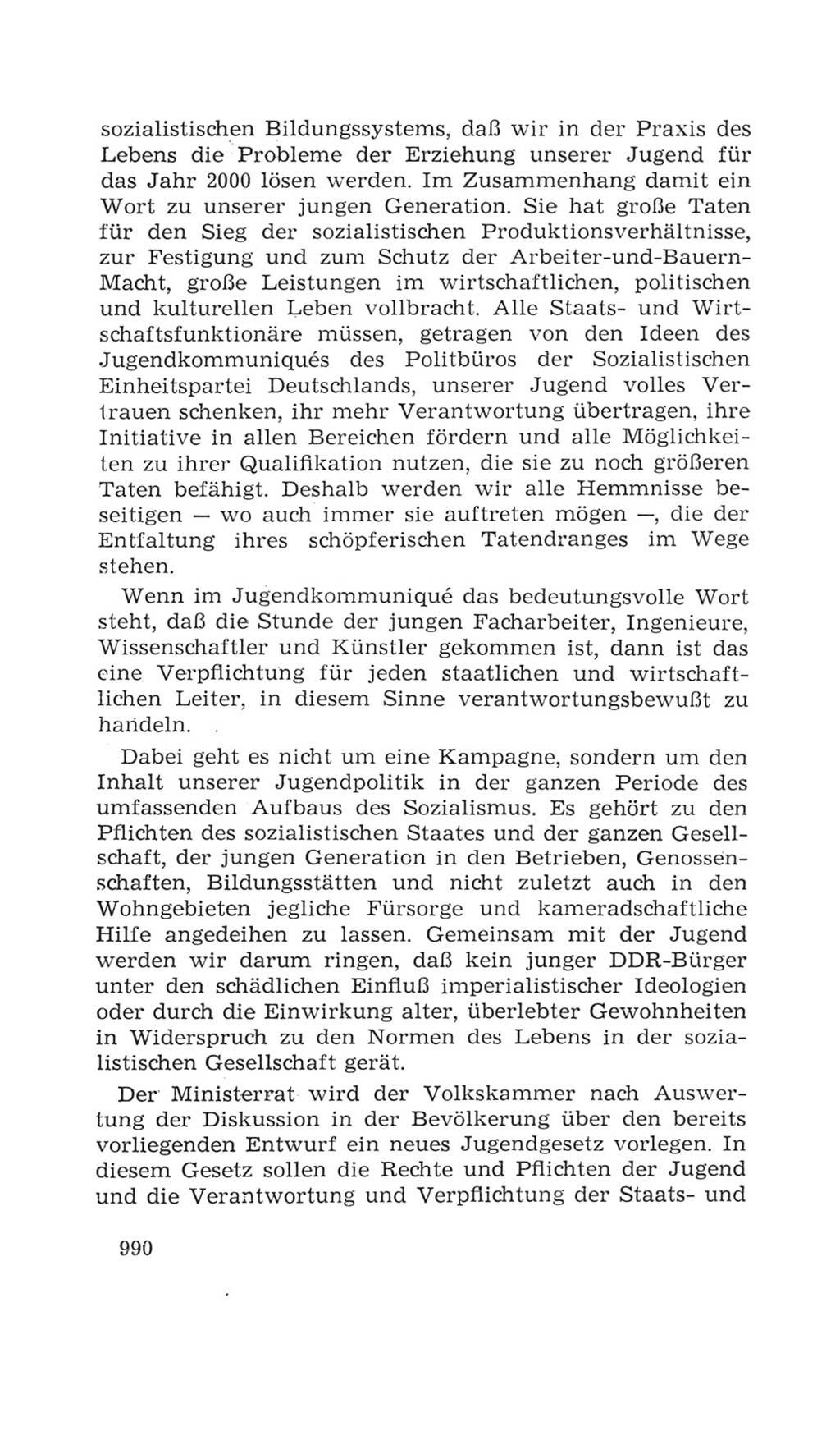 Volkskammer (VK) der Deutschen Demokratischen Republik (DDR), 4. Wahlperiode 1963-1967, Seite 990 (VK. DDR 4. WP. 1963-1967, S. 990)