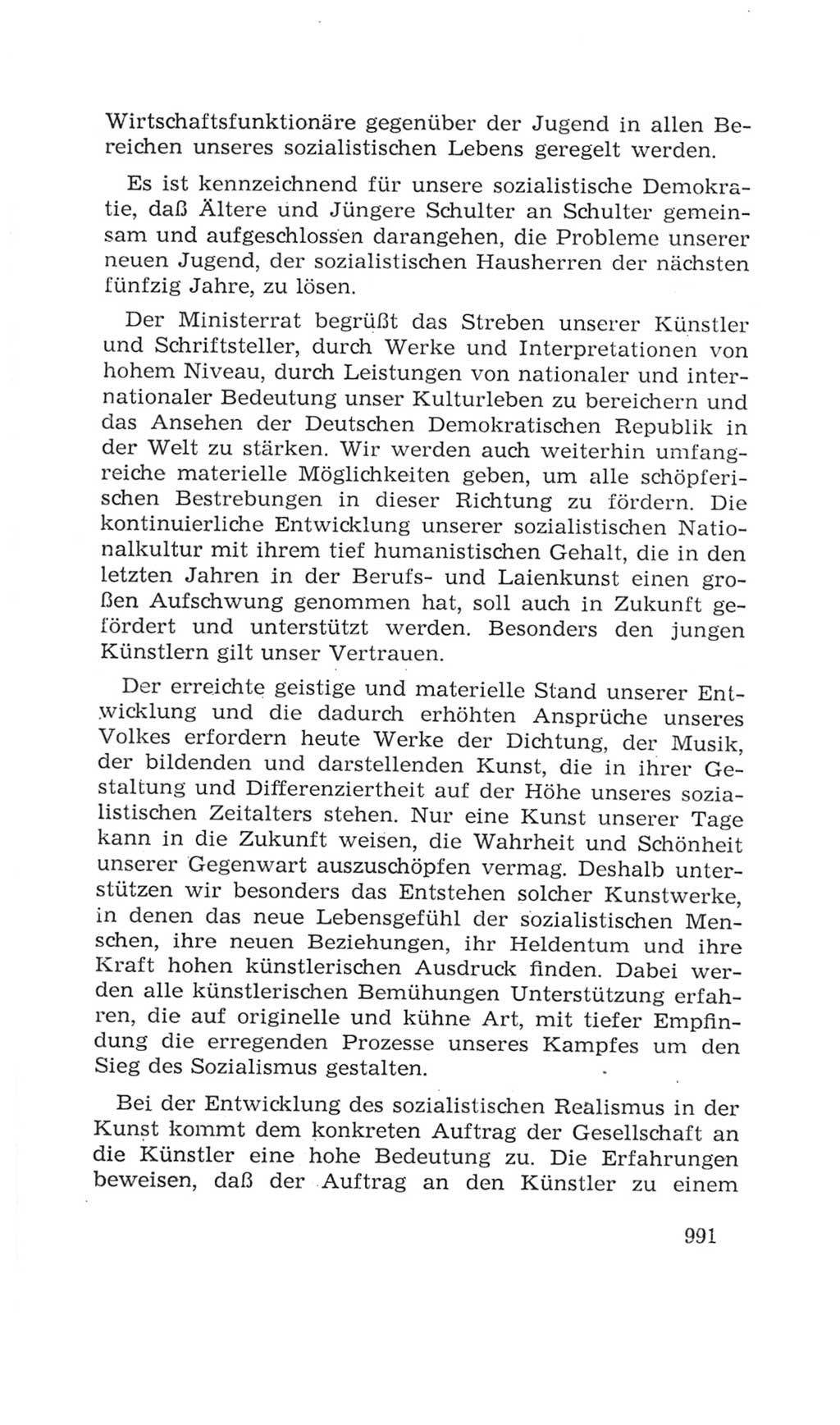 Volkskammer (VK) der Deutschen Demokratischen Republik (DDR), 4. Wahlperiode 1963-1967, Seite 991 (VK. DDR 4. WP. 1963-1967, S. 991)