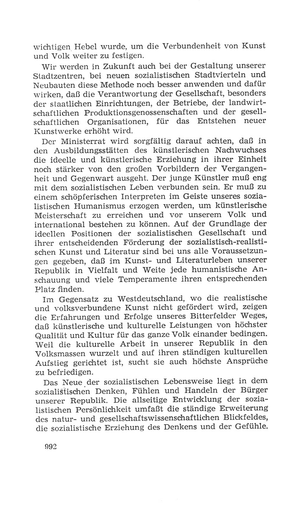 Volkskammer (VK) der Deutschen Demokratischen Republik (DDR), 4. Wahlperiode 1963-1967, Seite 992 (VK. DDR 4. WP. 1963-1967, S. 992)