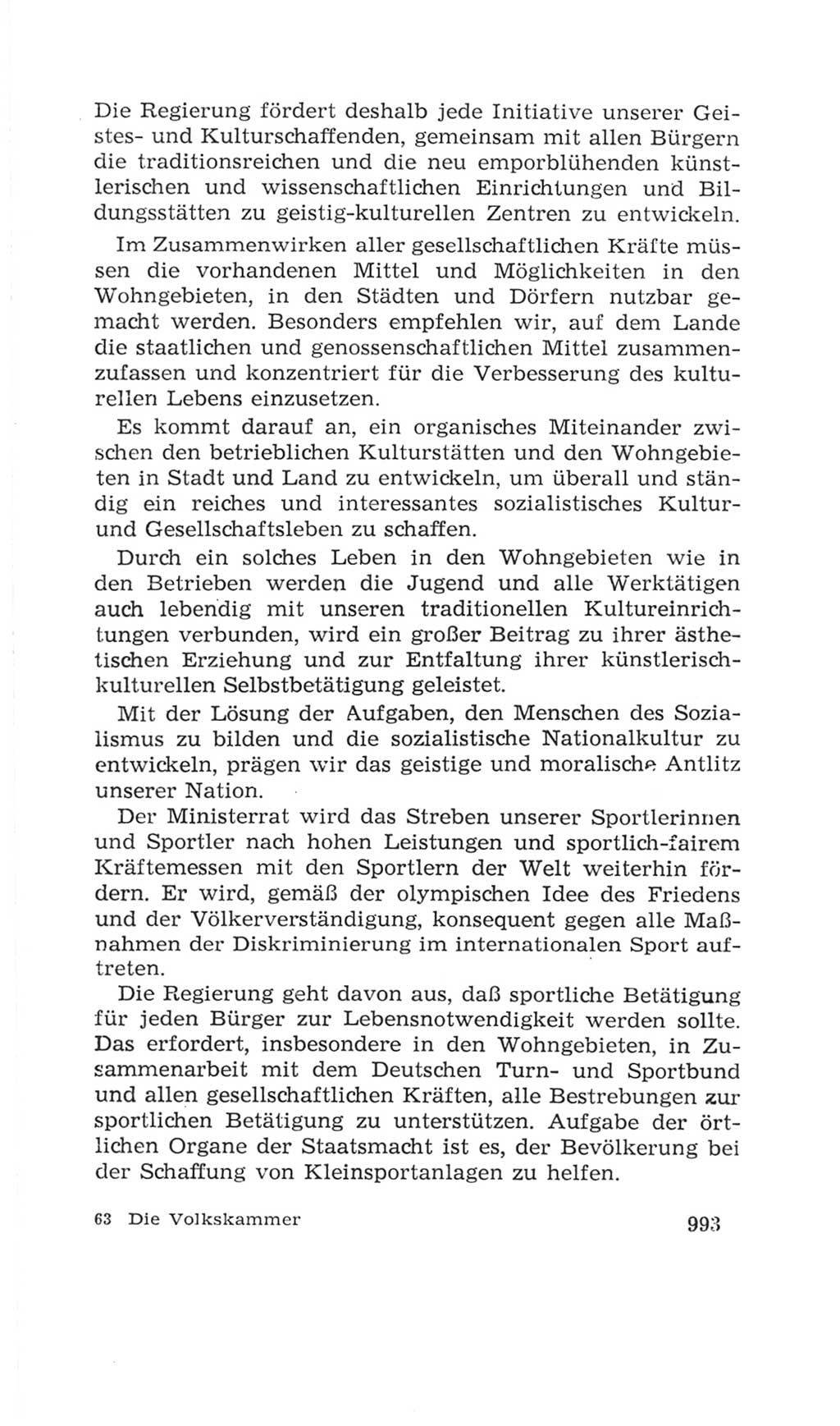Volkskammer (VK) der Deutschen Demokratischen Republik (DDR), 4. Wahlperiode 1963-1967, Seite 993 (VK. DDR 4. WP. 1963-1967, S. 993)